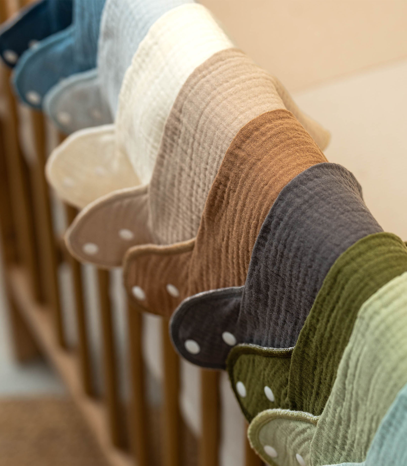 Fresh Hues | Soft & Absorbent Muslin Bandana Bibs 8 Pack