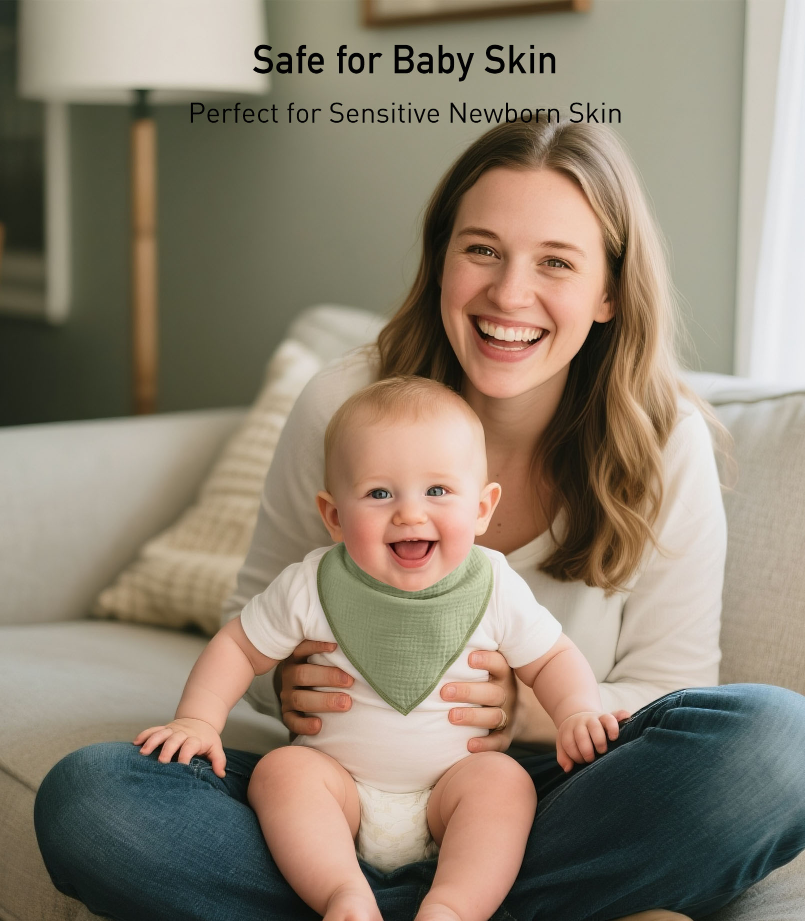 Fresh Hues | Soft & Absorbent Muslin Bandana Bibs 8 Pack