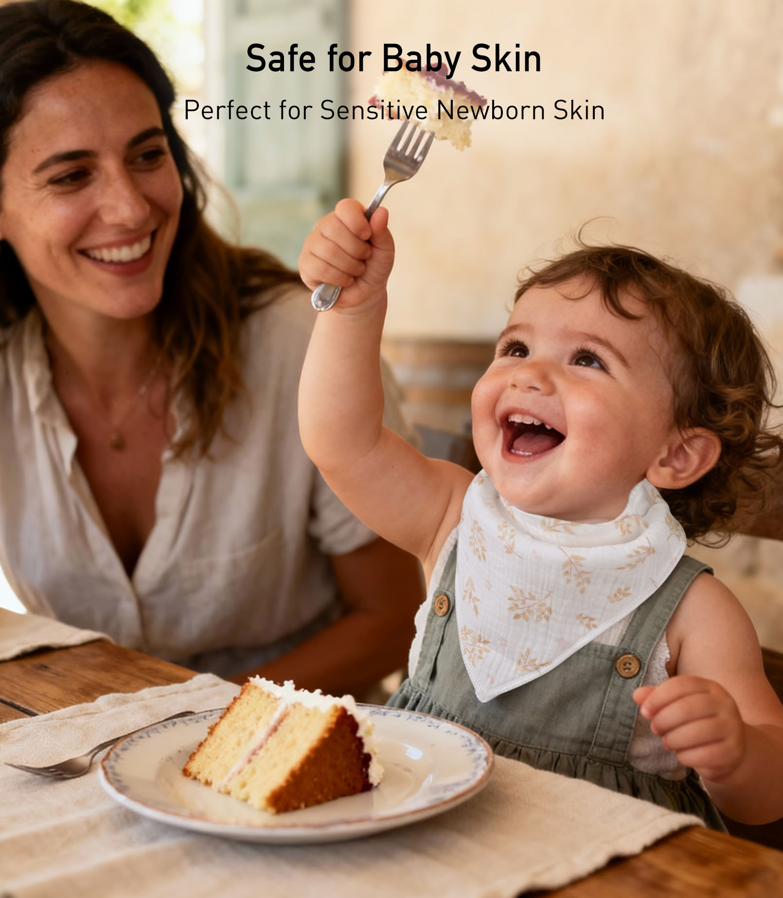 Pastoral Whispers | Soft & Absorbent Muslin Bandana Bibs 8 Pack