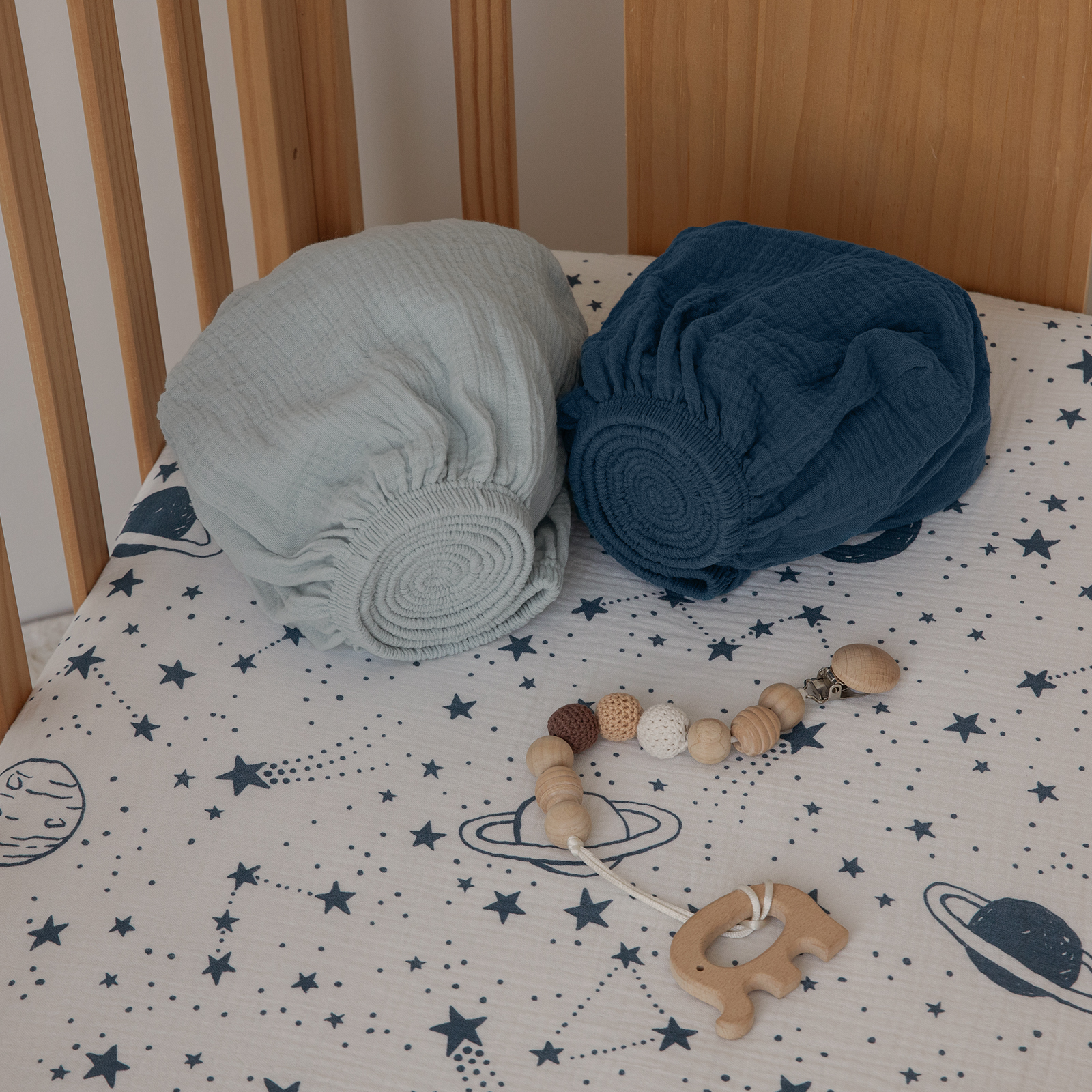 Planet | Muslin Bassinet Sheets 3-Pack | 38''*26''