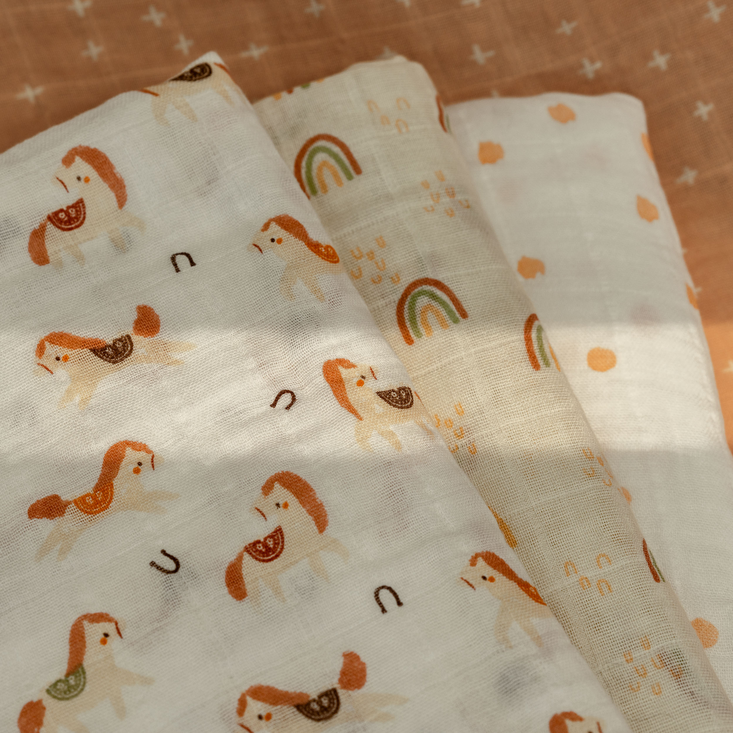 Muslin Swaddle Blankets 4-Pack | 31.5x43.3" | Cloudside Baby Dream