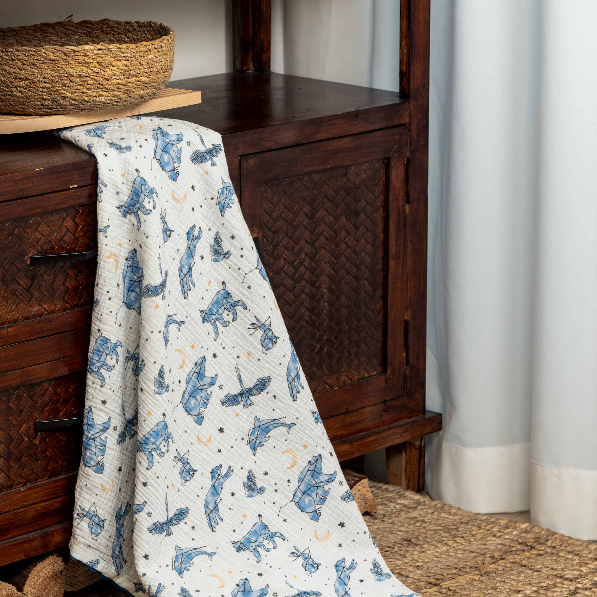 Star | Muslin and Fleece Plush Dot Blanket | 30''*40''