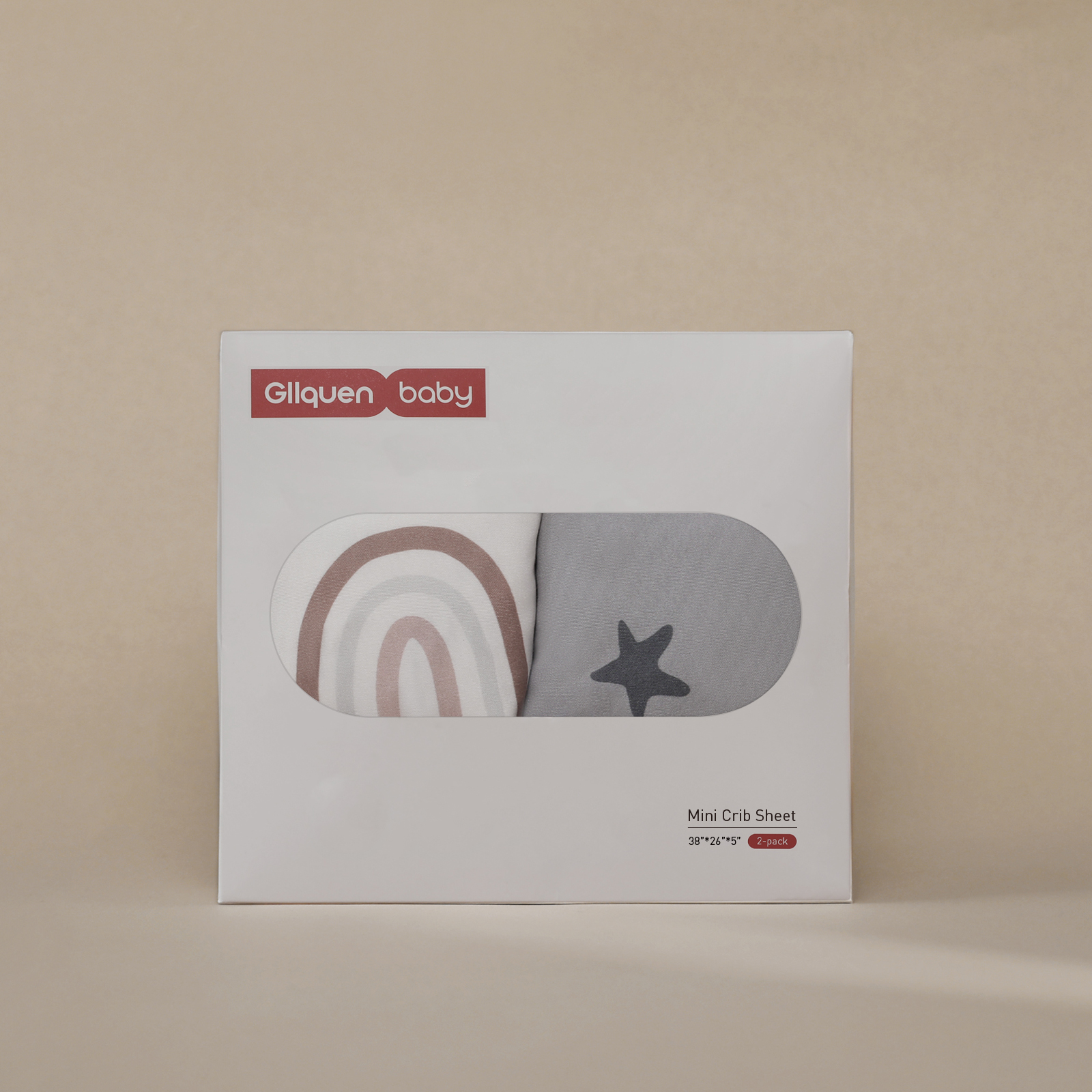 Rainbows | Pack N Play Sheets 2-Pack | 38''*26''