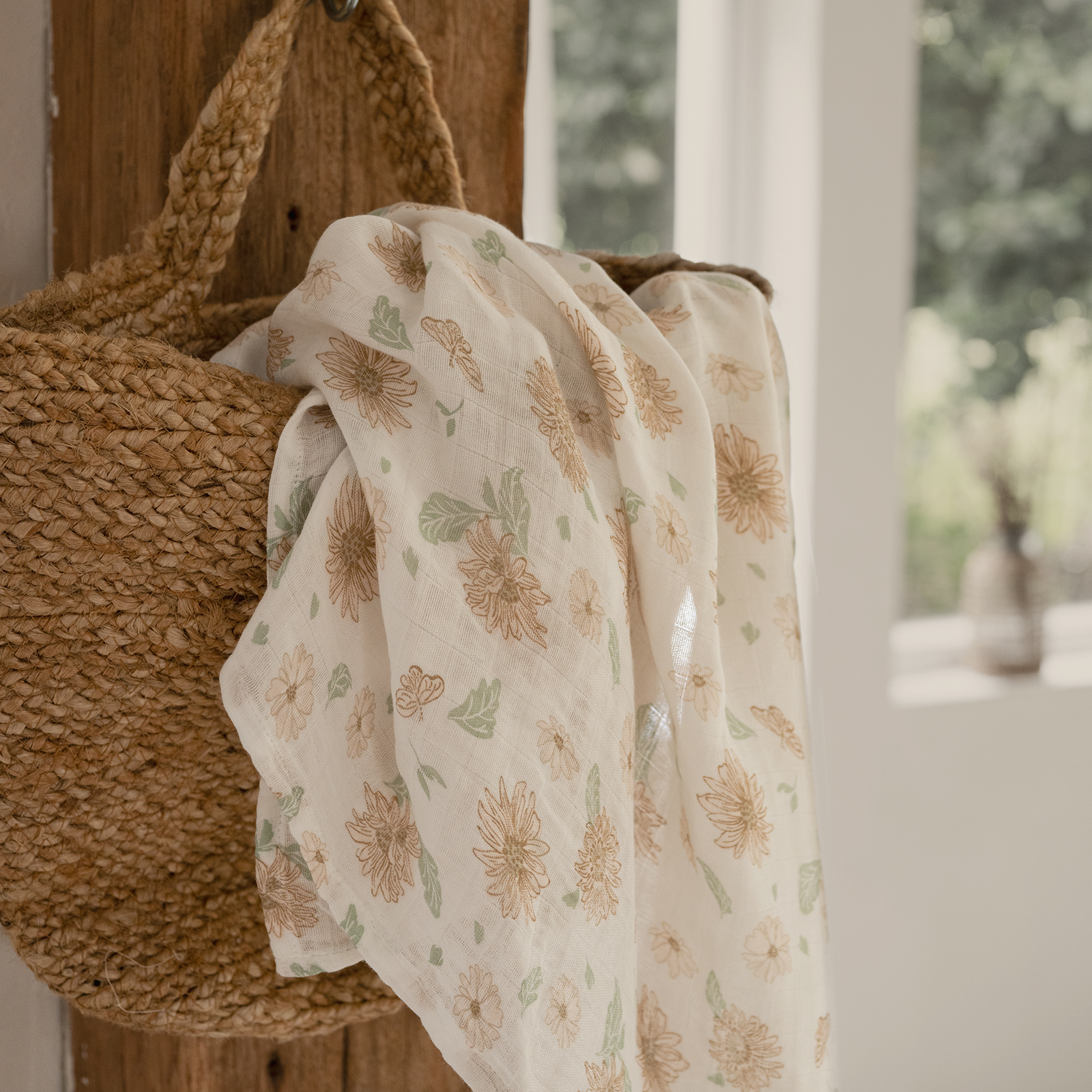 Muslin Swaddle Blankets 6-Pack | 27x27" | Sunflower