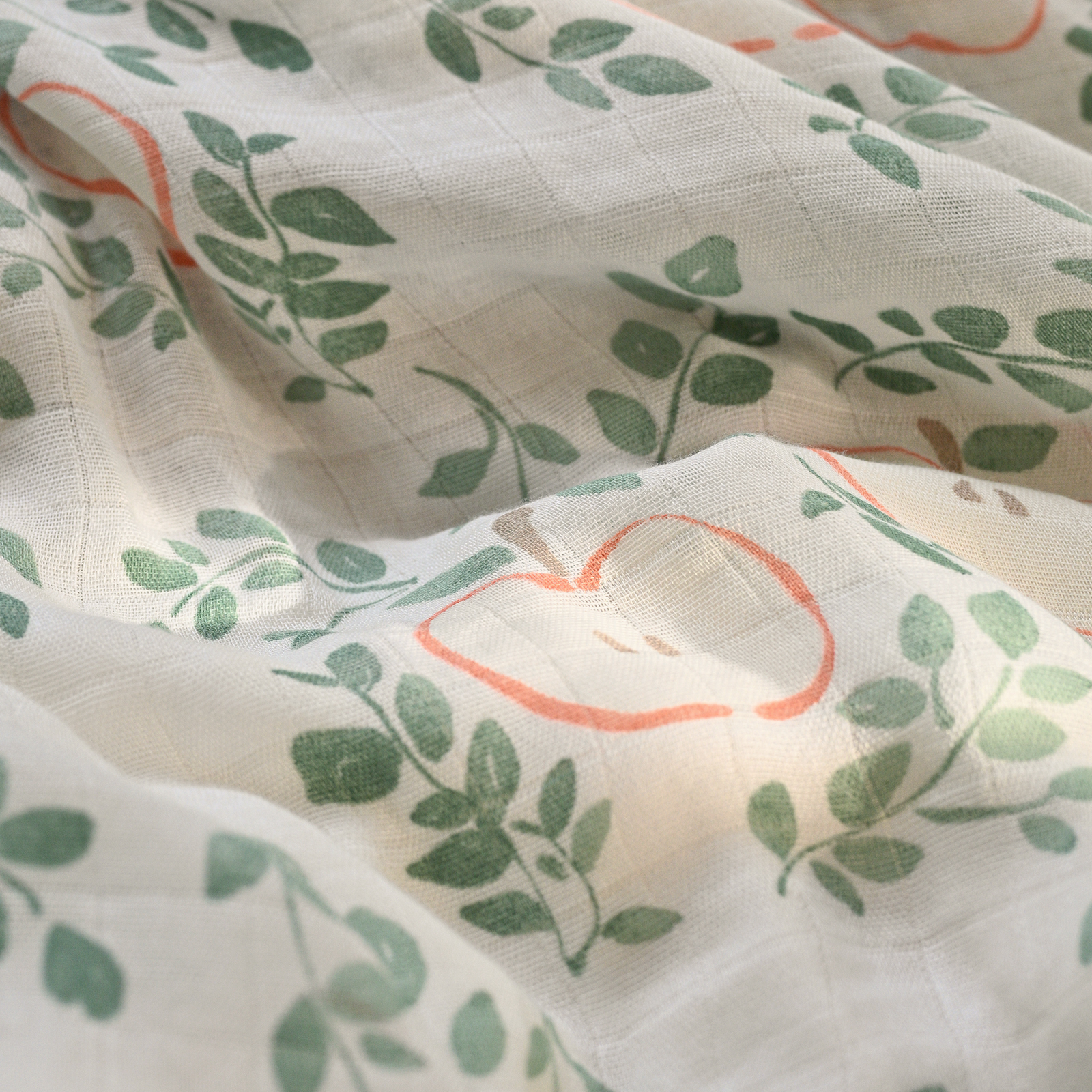 Muslin Swaddle Blankets 6-Pack | 27x27" | Apple Paradise