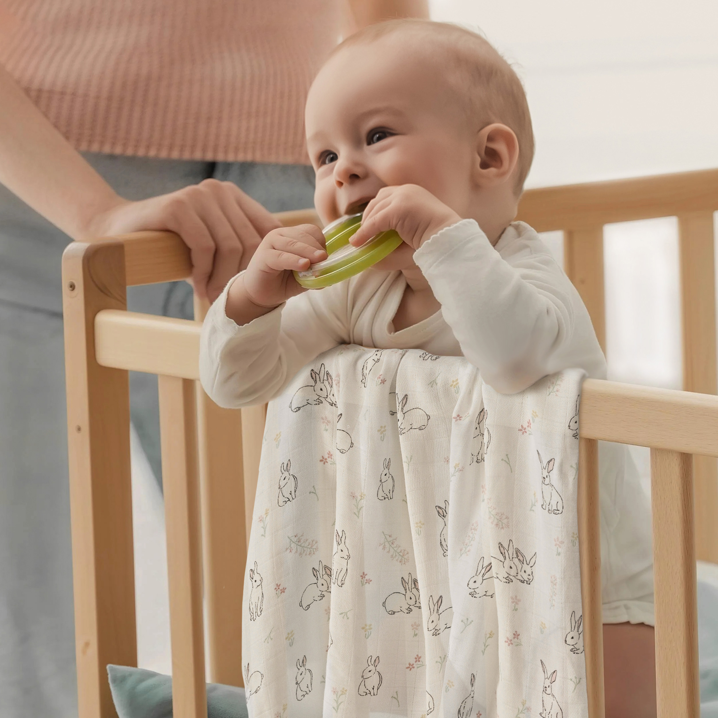 Muslin Swaddle Blankets 6-Pack | 27x27" | Looking for Spring