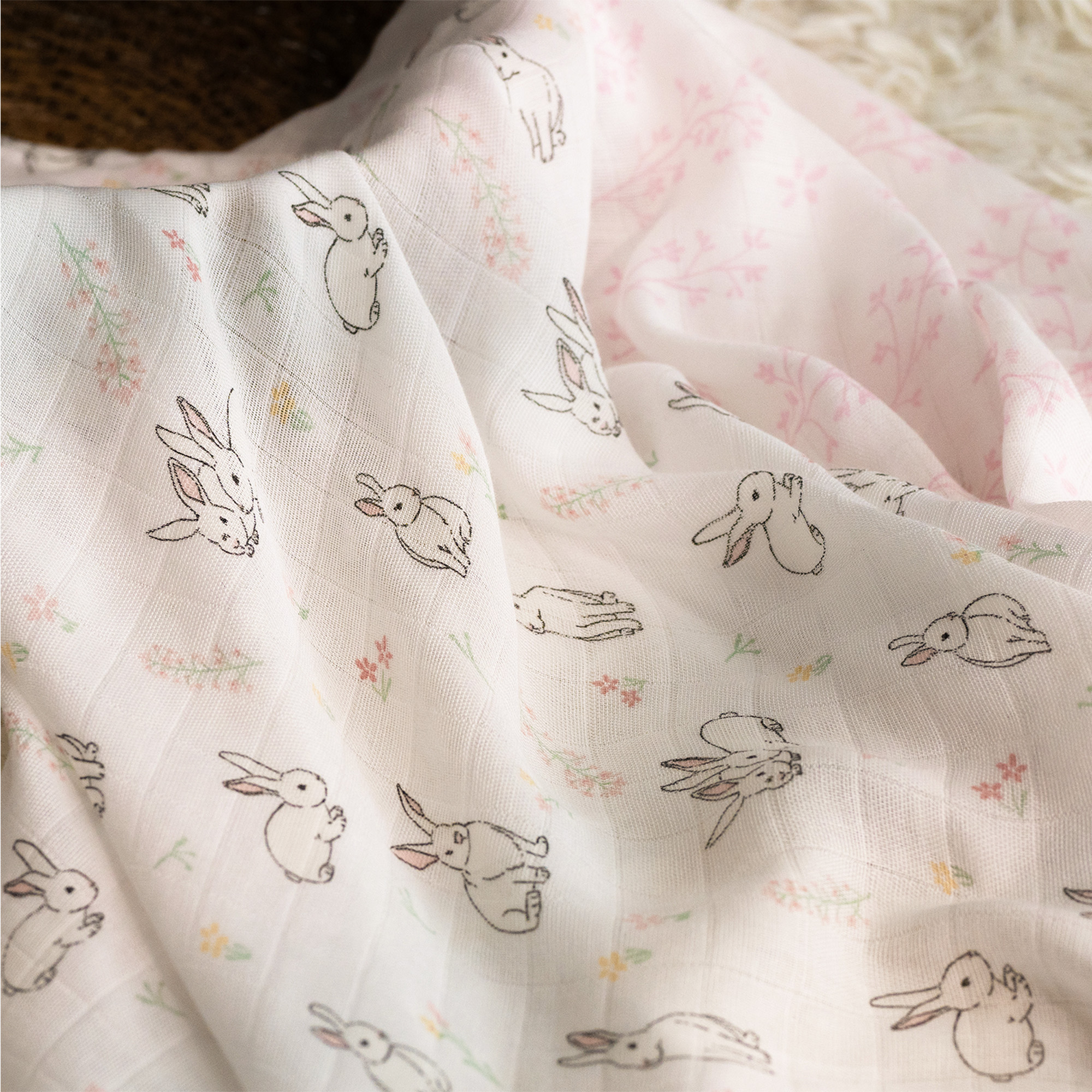 Muslin Swaddle Blankets 6-Pack | 27x27" | Looking for Spring