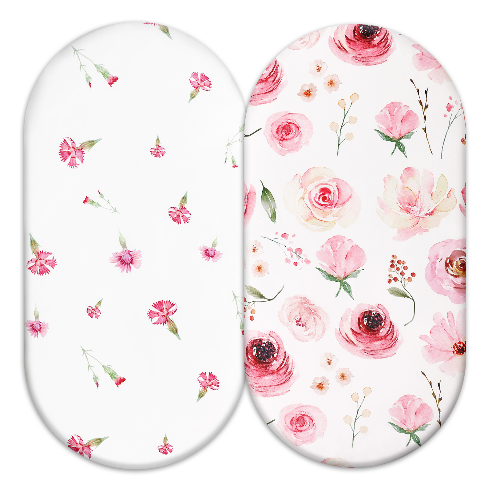 Creamy Roses | Soft Microfiber Fitted Change Pad Cover & Bassinet Sheets 2 Pack | 16*32''