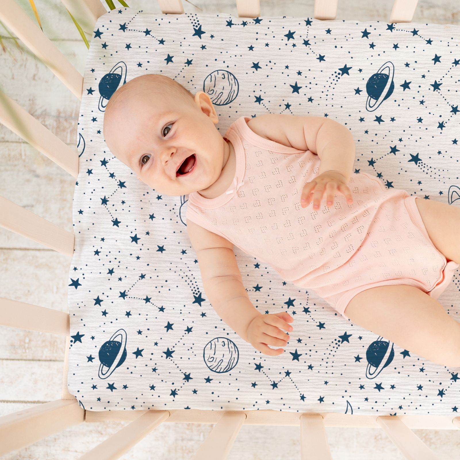 Planet | Muslin Bassinet Sheets 3-Pack | 38''*26''