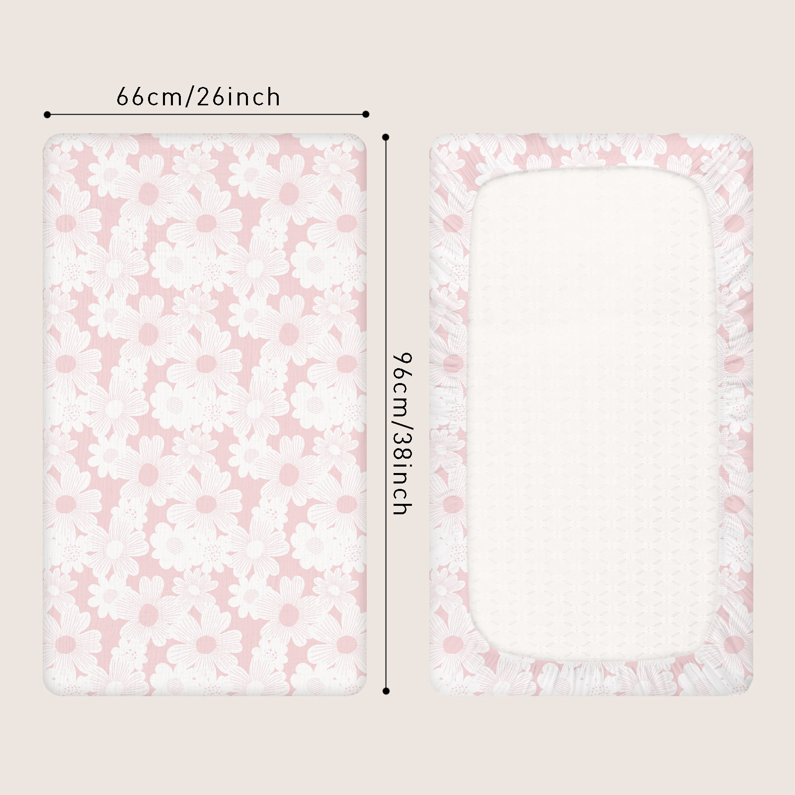 Rosebud | Muslin Bassinet Sheets 3-Pack | 38''*26''