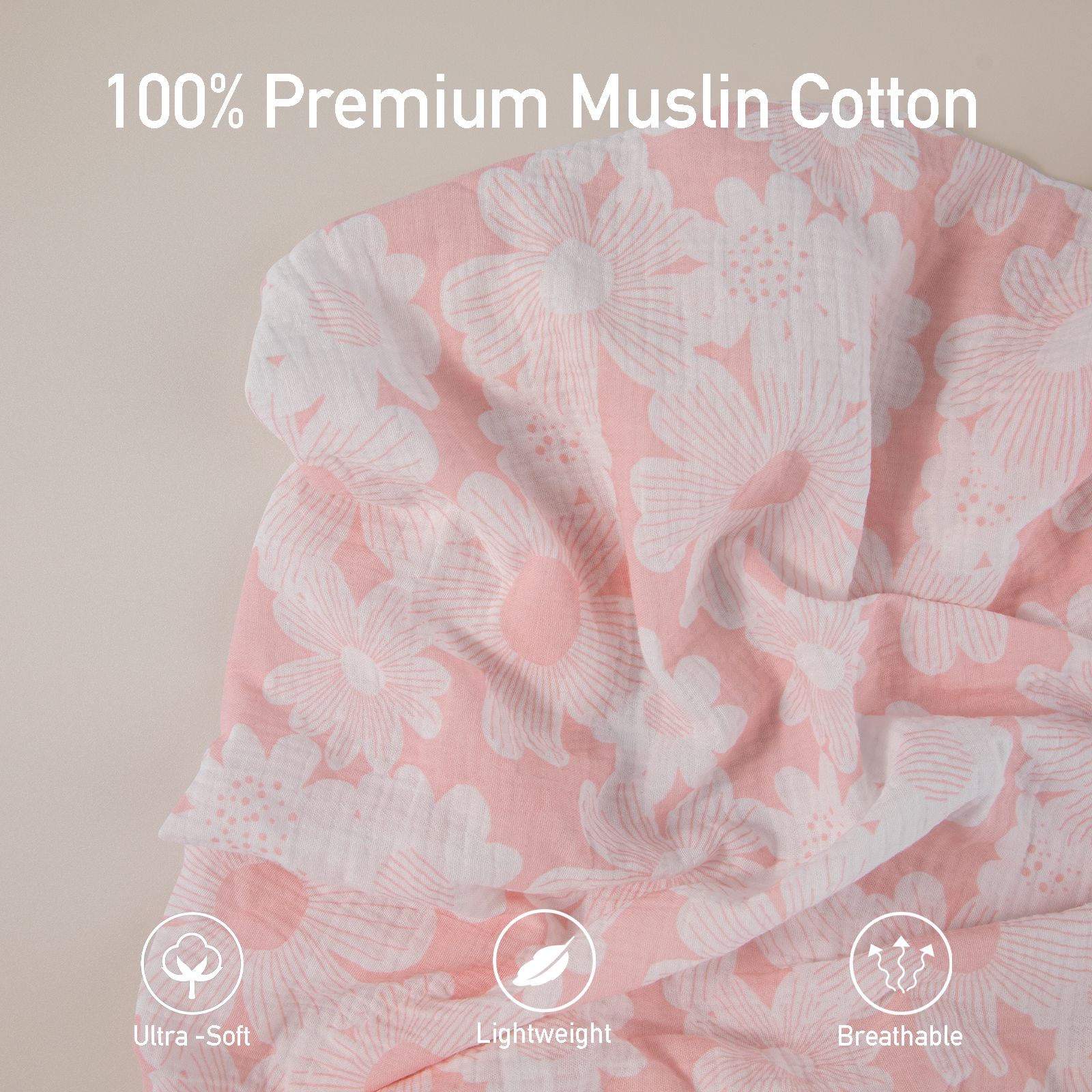 Rosebud | Muslin Bassinet Sheets 3-Pack | 38''*26''