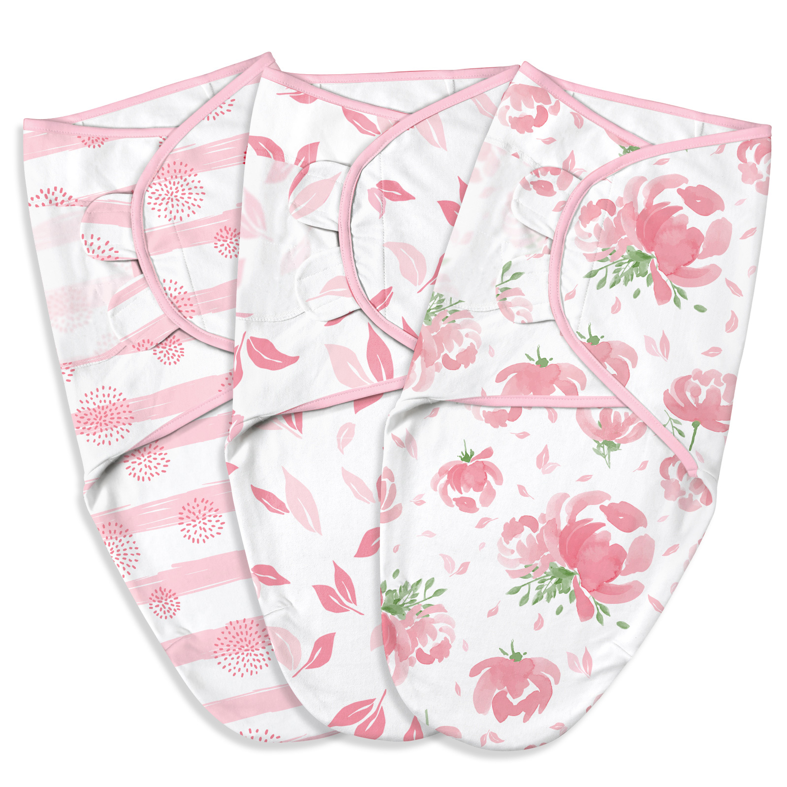 Flora Bloom | Baby Swaddle 3 Pack | 0-3 Months