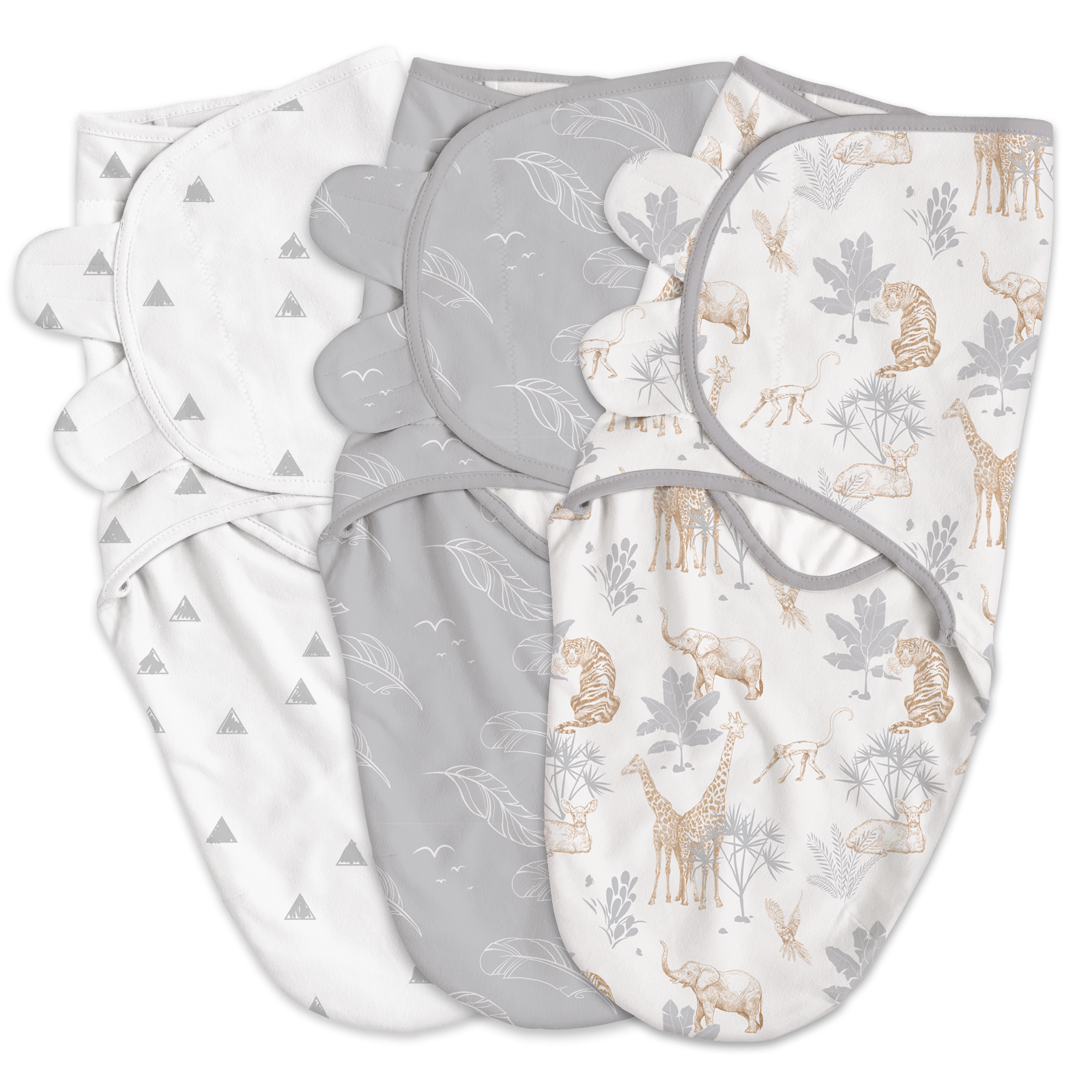 Tropical Animals | Gllquen Baby Swaddle 0-3 Months 3 Pack
