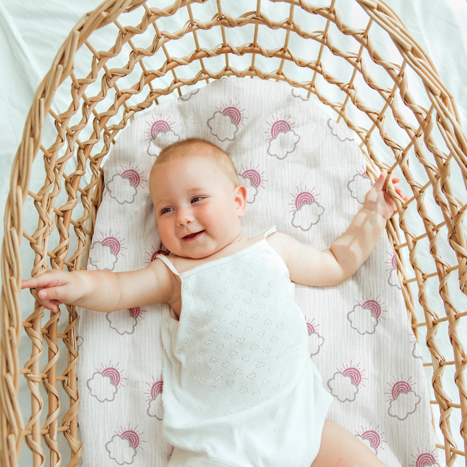 Sunlight | Muslin Bassinet Sheets 2-Pack | 33''*17'' | 100% Muslin Cotton