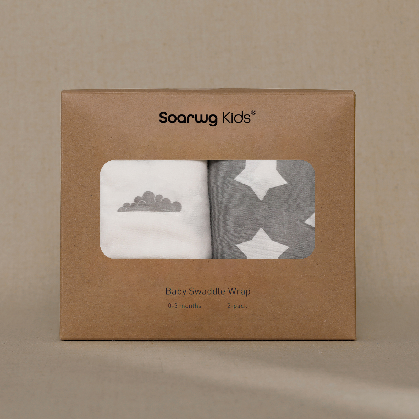 Clouds and Stars | Soarwg Baby Swaddle 0-3 Months 2-Pack