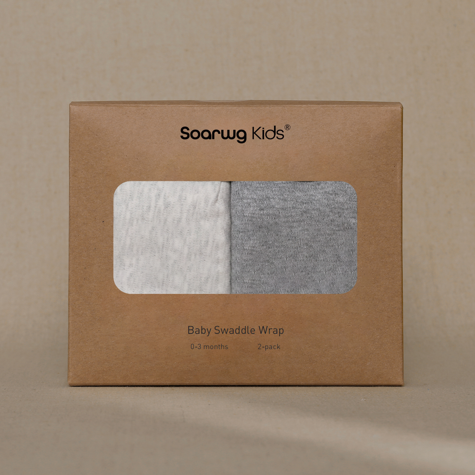 Pure Colour | Soarwg Baby Swaddle 0-3 Months 2-Pack