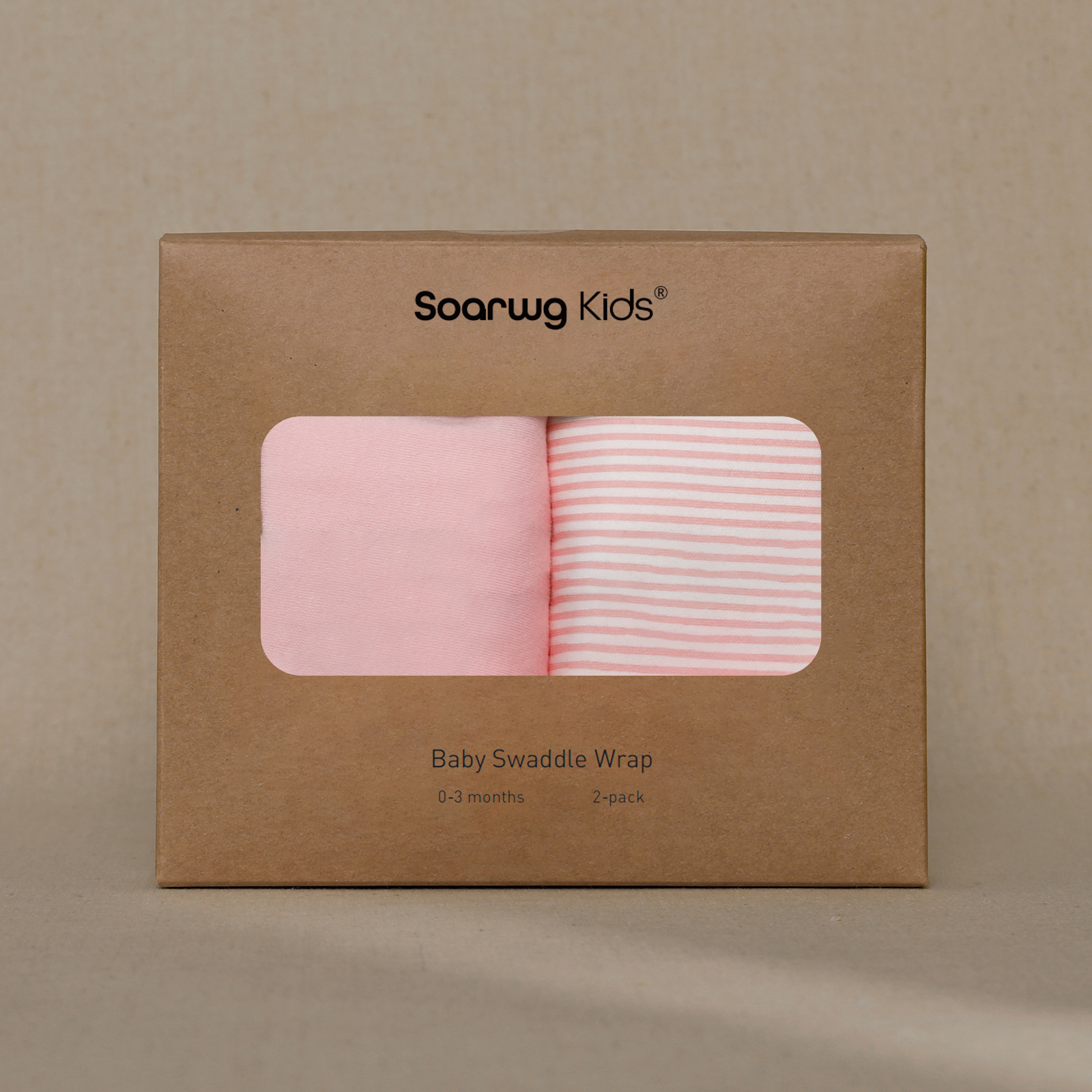 Pink Stripe | Soarwg Baby Swaddle 0-3 Months 2-Pack