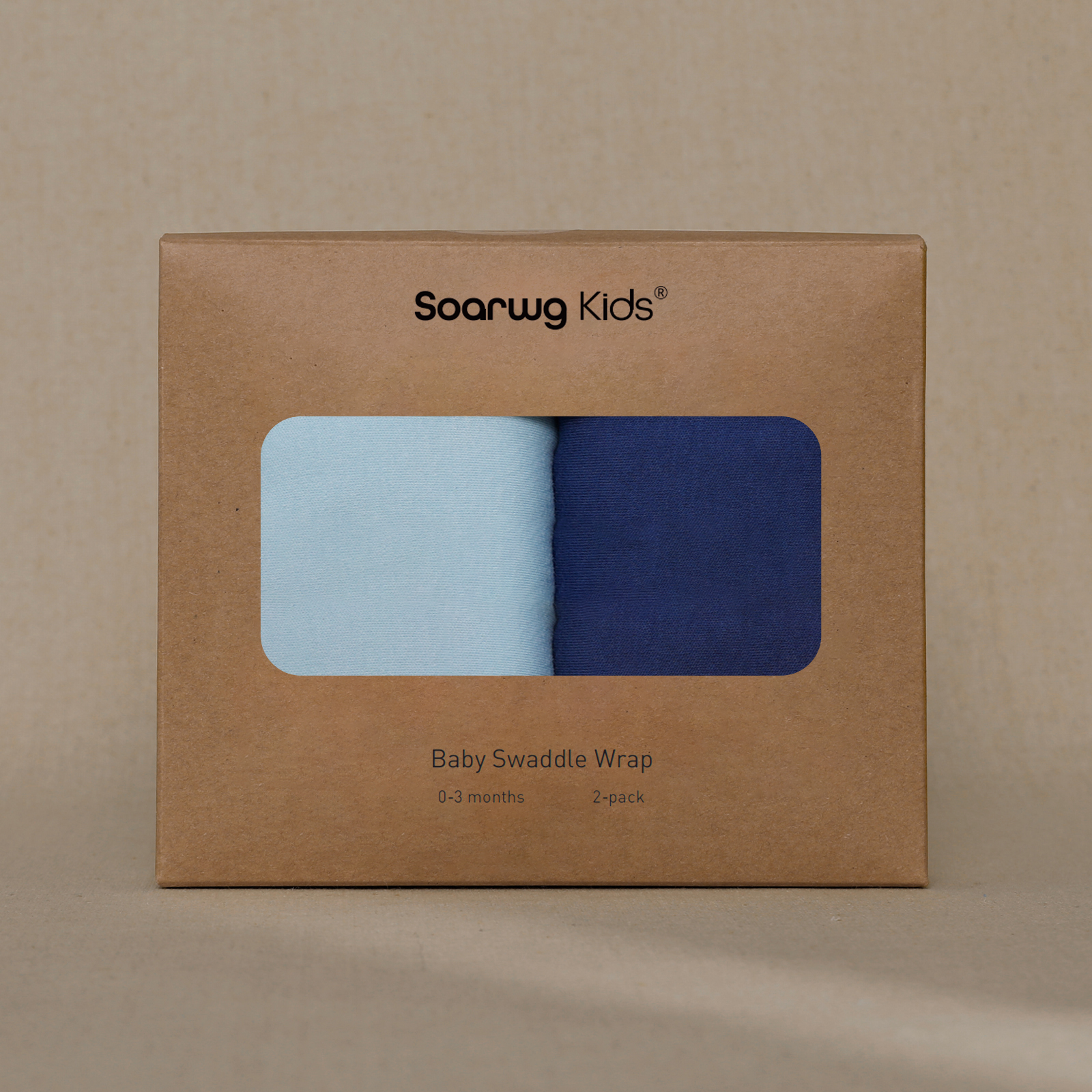 Blue | Soarwg Baby Swaddle 0-3 Months 2-Pack