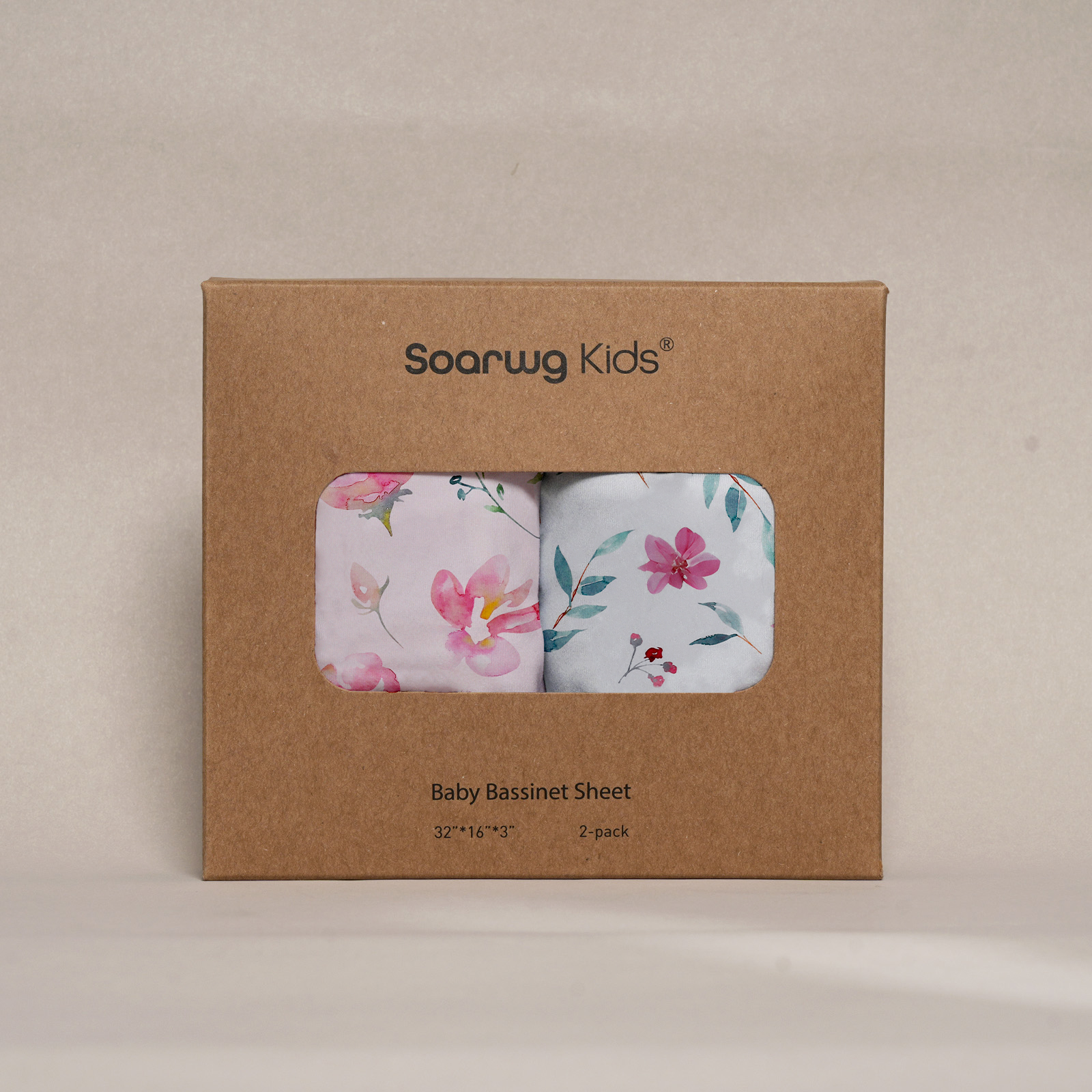 Flowers | Bassinet Sheets 2-Pack | 16''*32''