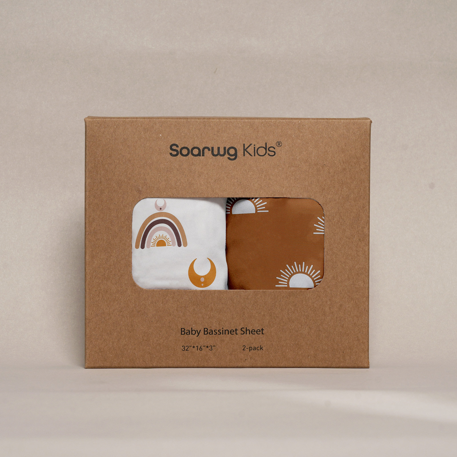 Rainbow  | Bassinet Sheets 2-Pack | 16''*32''