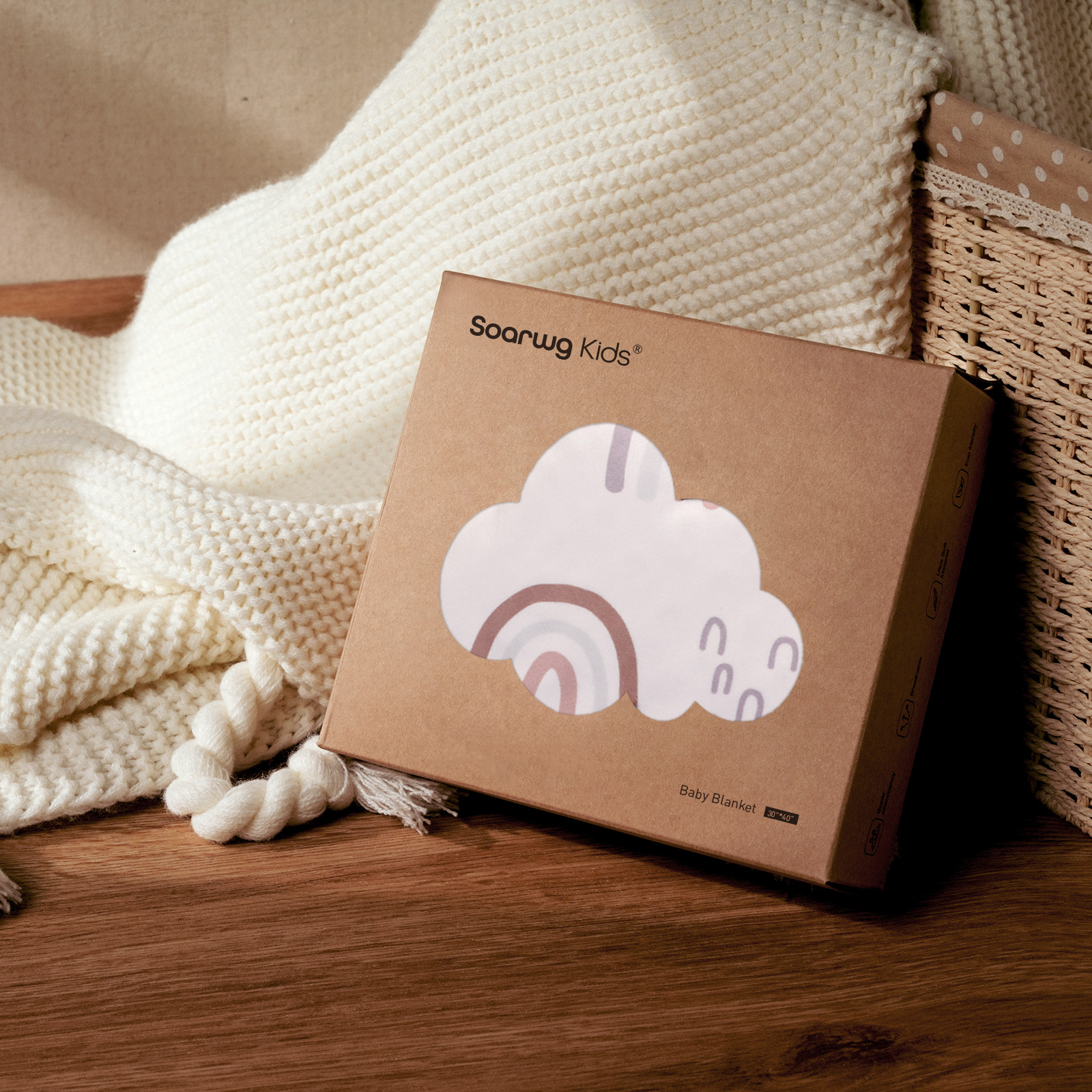 Rainbow | Gllquen baby Fleece Plush Dot Blanket | 30''*40''