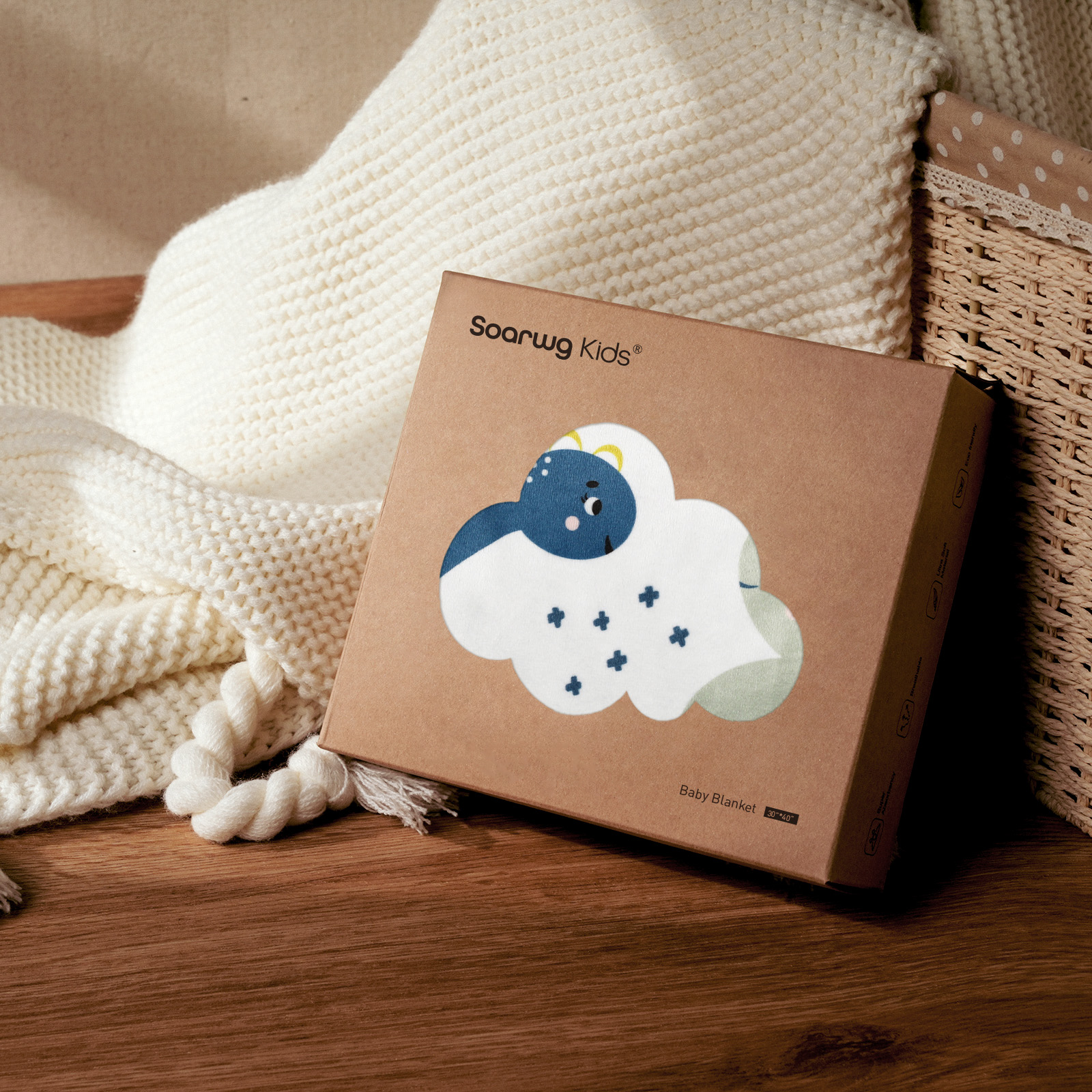 Dinosaur | Gllquen baby Fleece Plush Dot Blanket | 30''*40''