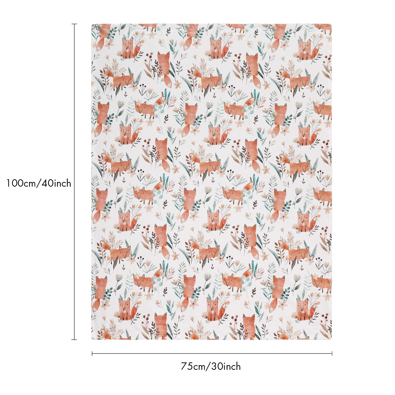 Little Fox | Gllquen baby Fleece Plush Dot Blanket | 30''*40''