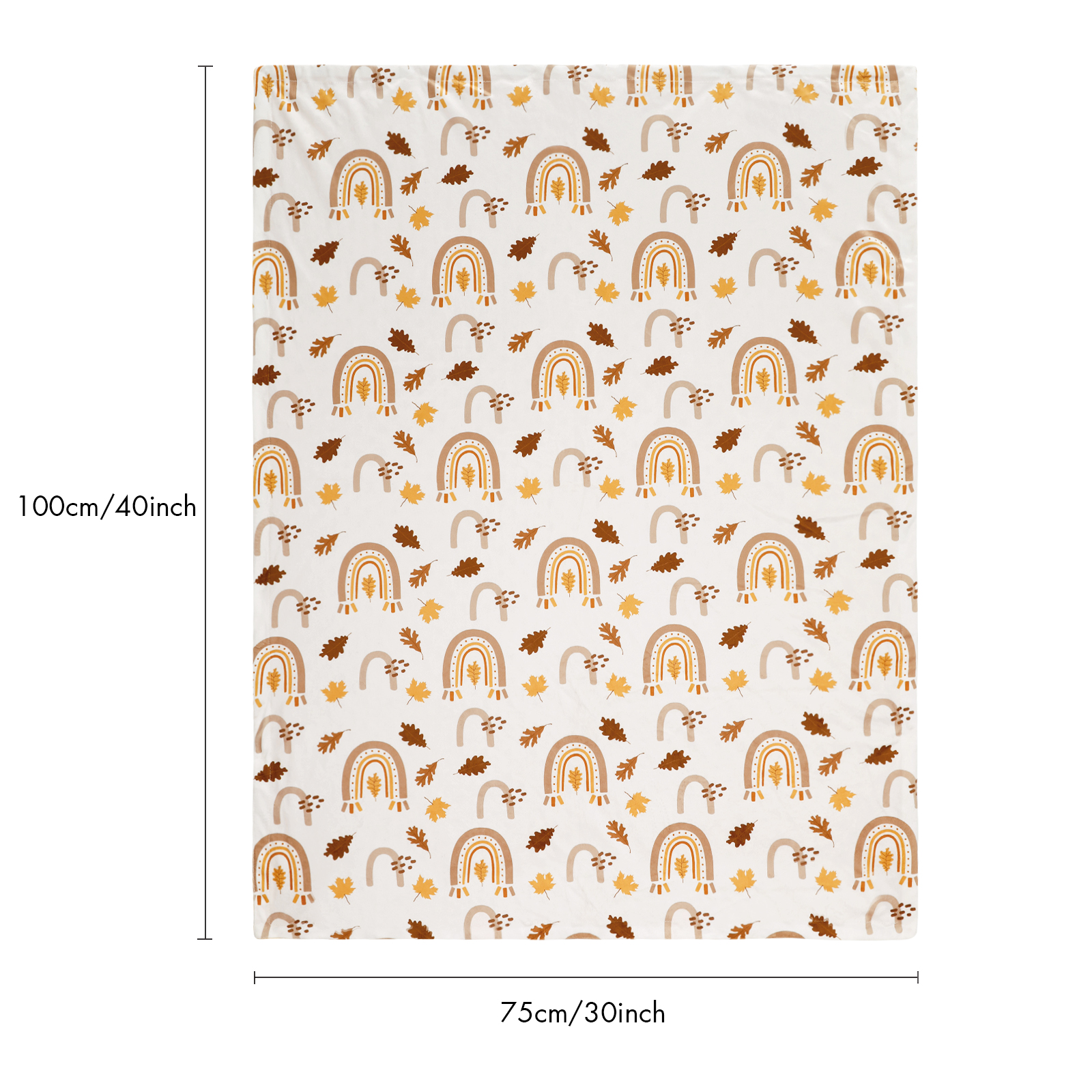 Golden Rainbows | Gllquen baby Fleece Plush Dot Blanket | 30''*40''