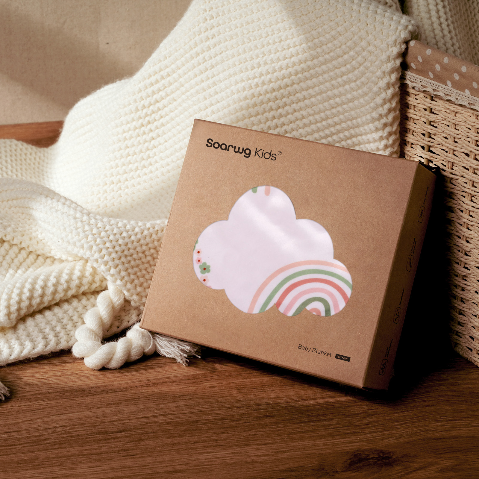 Colorful Rainbows | Gllquen baby Fleece Plush Dot Blanket | 30''*40''