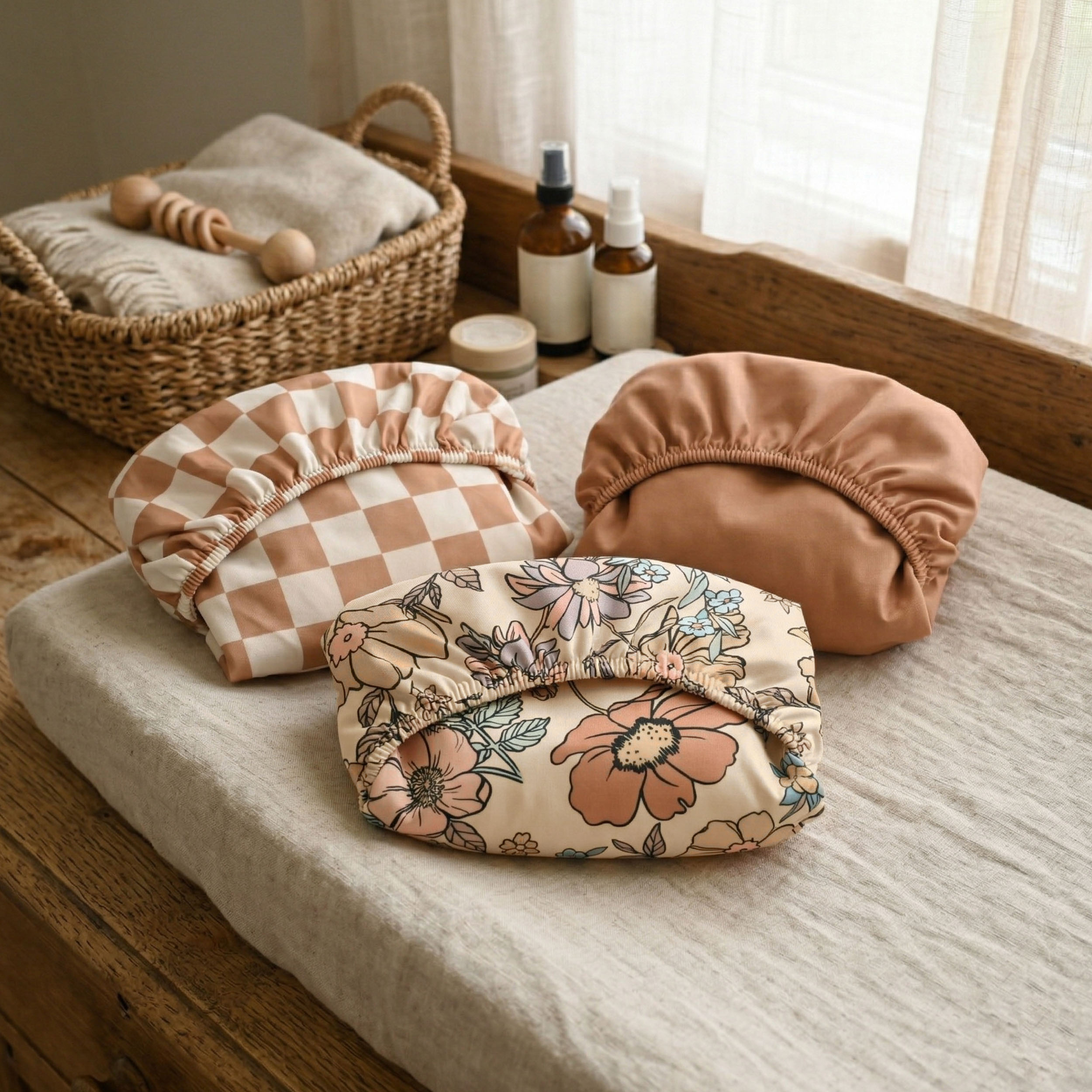 Vintage Floral  Bloom | Bassinet Sheets 3-Pack | 33*20''