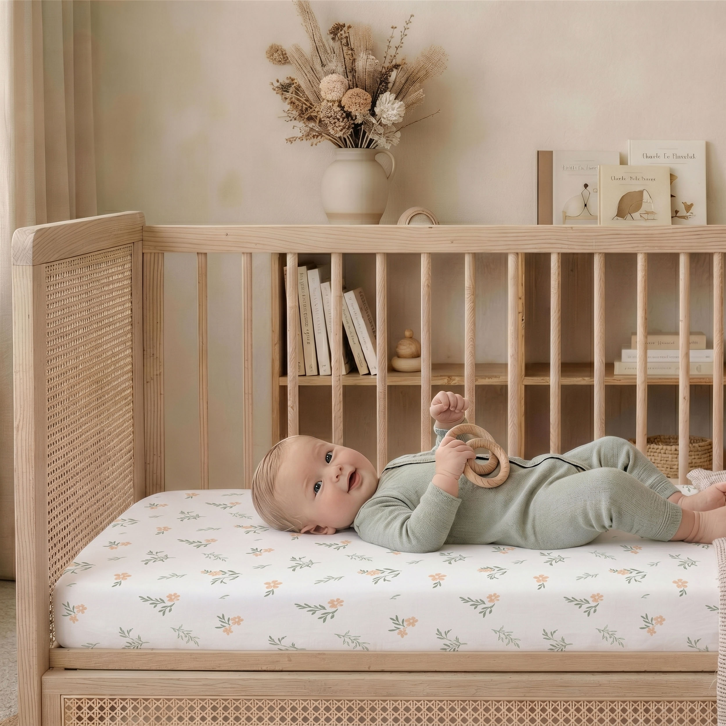  Green Forest Fox | Bassinet Sheets 3-Pack | 33*20''