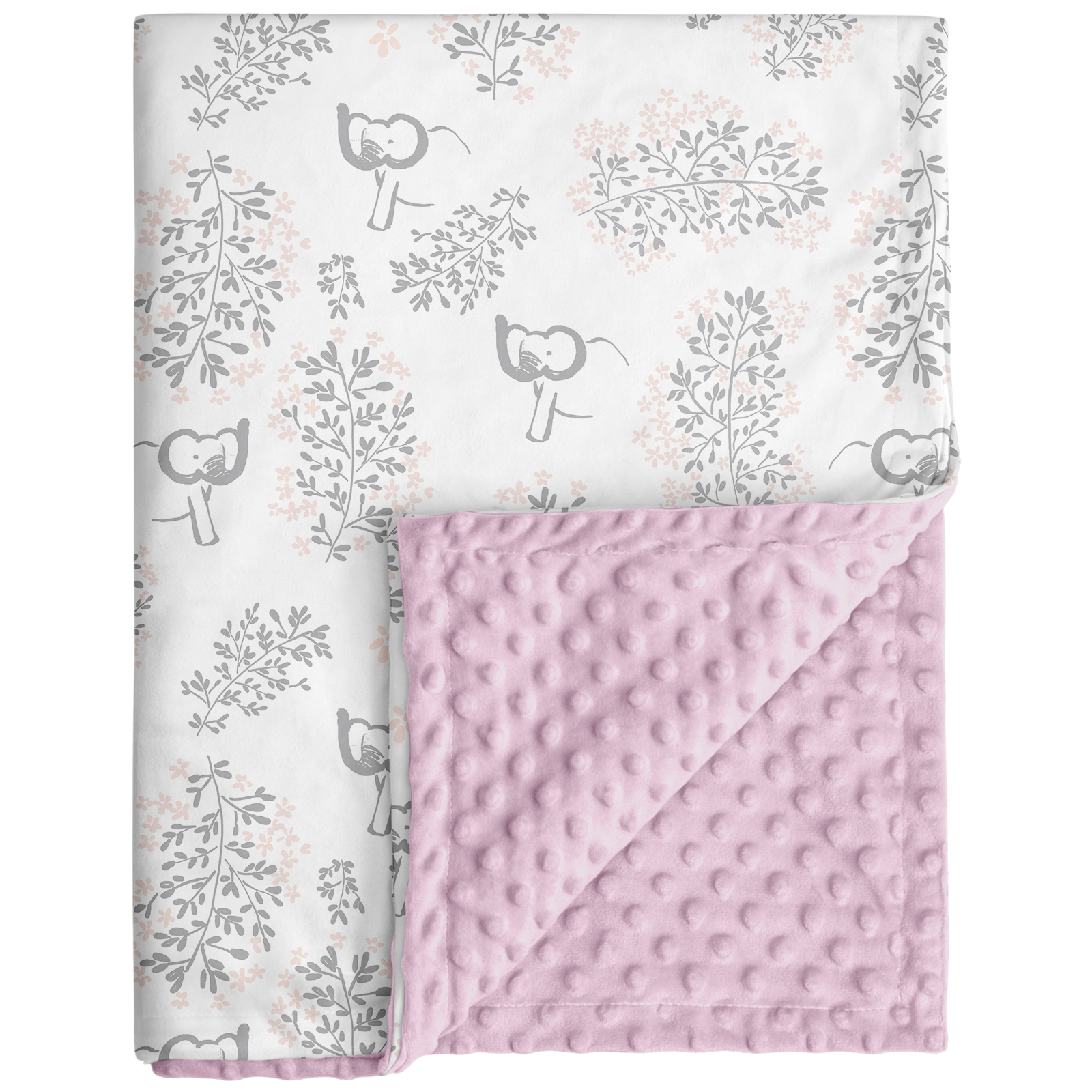 Forest Elephant | Fleece Plush Dot Blanket | 30''*40''