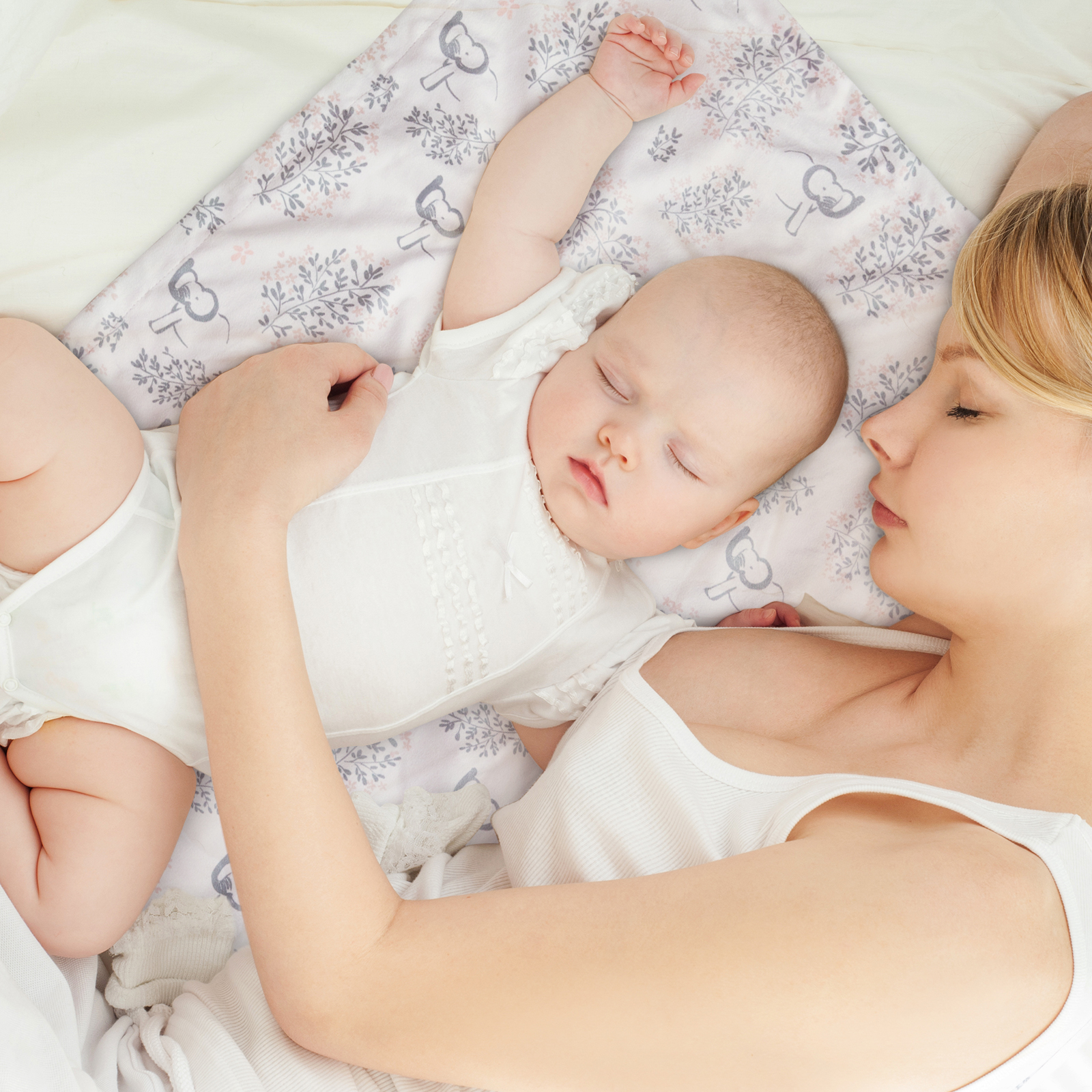 Forest Elephant | Fleece Plush Dot Blanket | 30''*40''