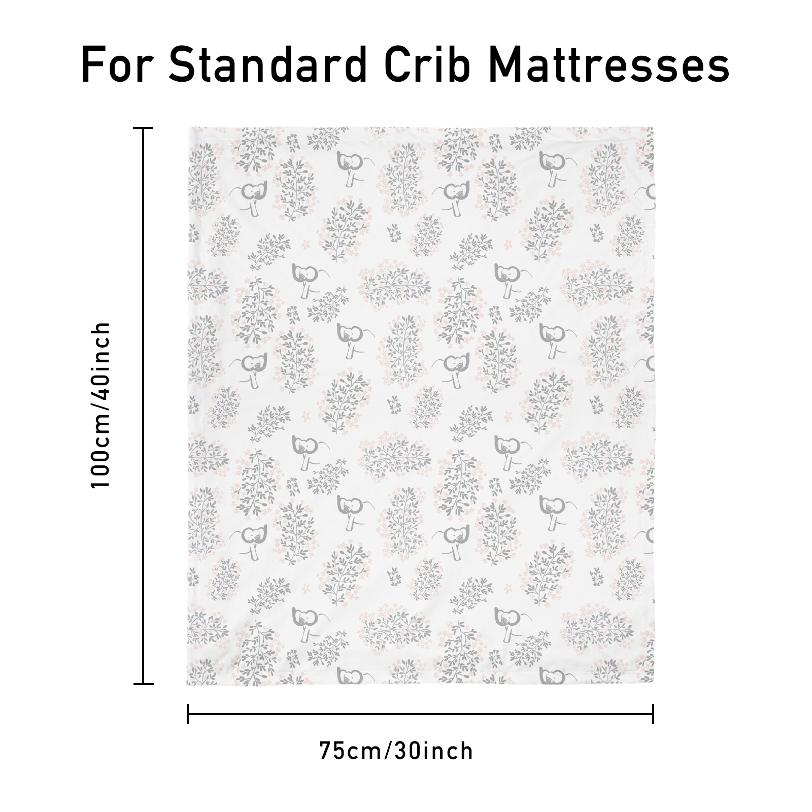 Forest Elephant | Fleece Plush Dot Blanket | 30''*40''