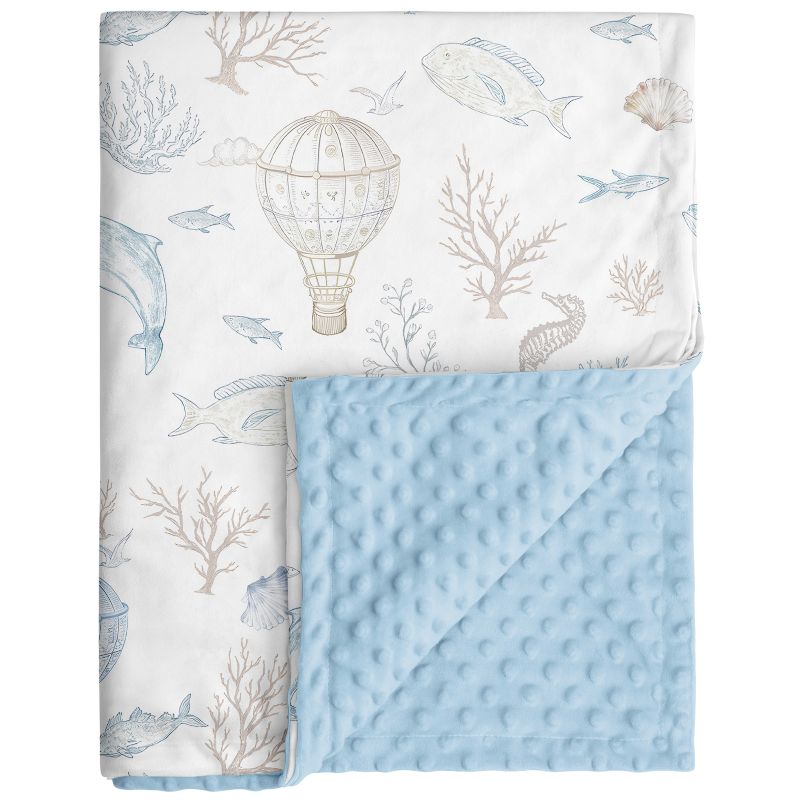 WhaleDream SkyVoyage | Fleece Plush Dot Blanket | 30''*40''