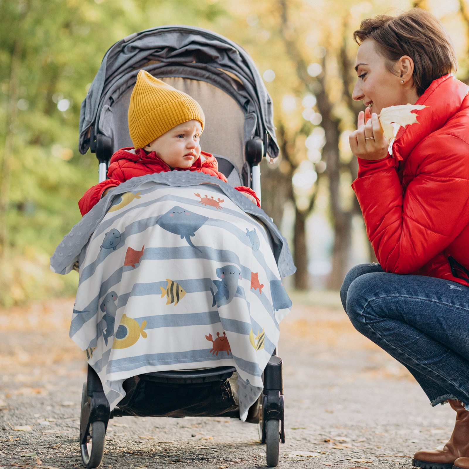 Undersea World | Fleece Plush Dot Blanket | 30''*40''