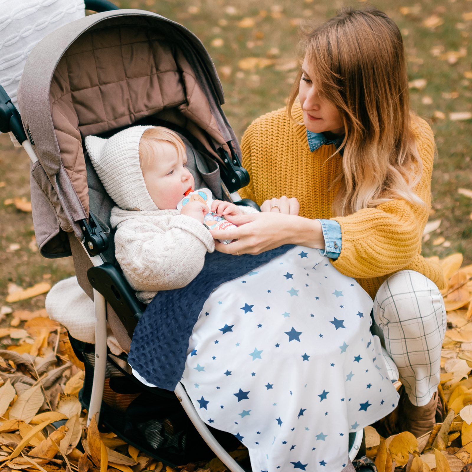 Blue Star | Fleece Plush Dot Blanket | 30''*40''