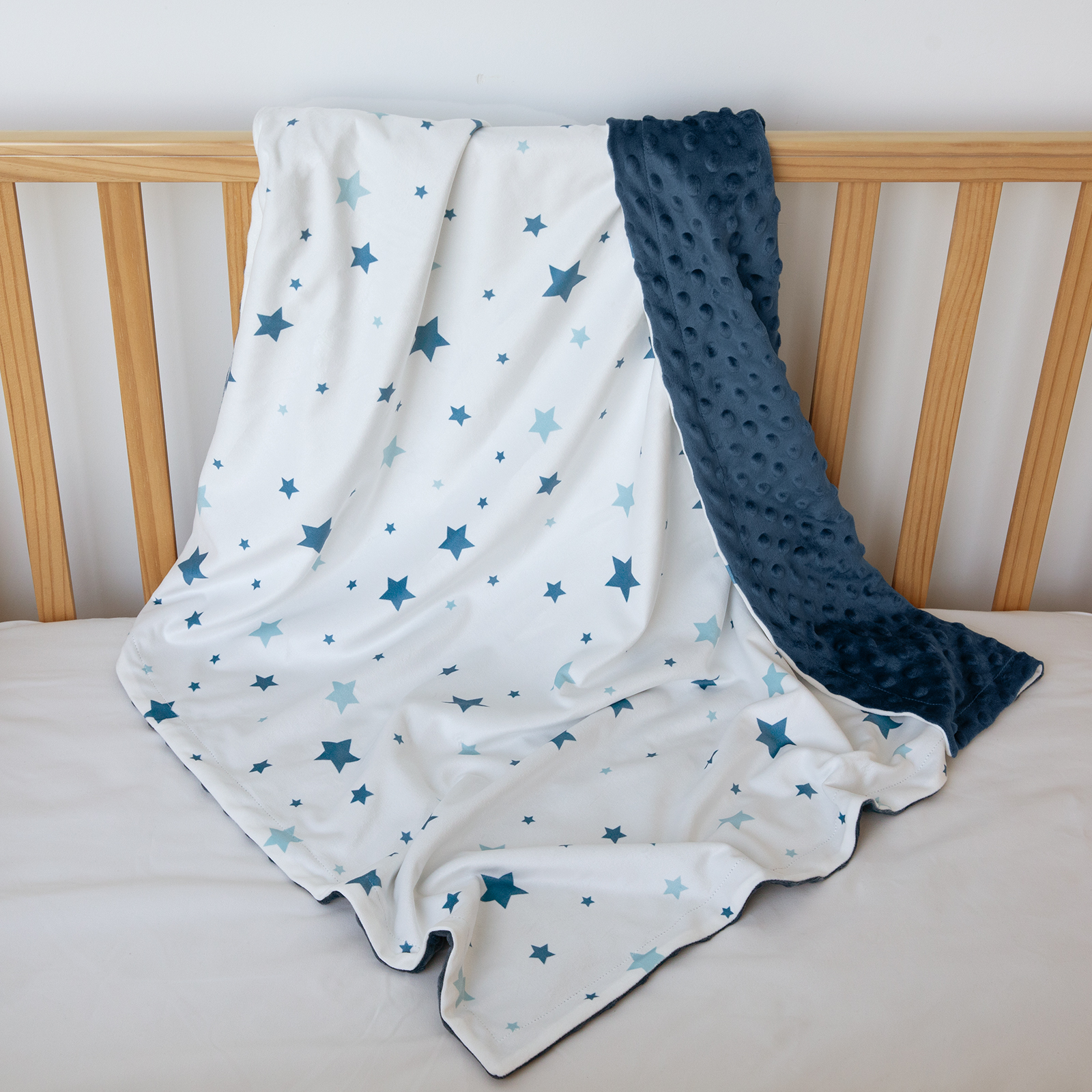 Blue Star | Fleece Plush Dot Blanket | 30''*40''