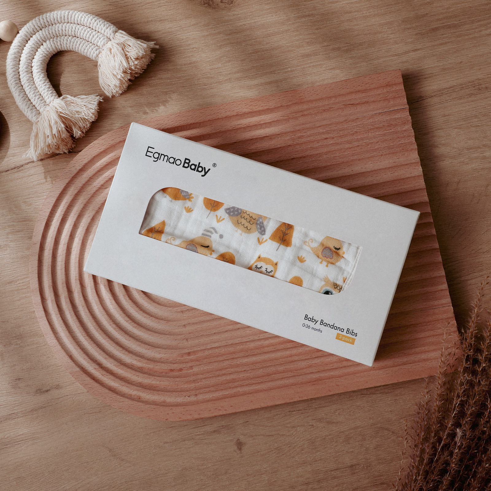 Alpaca | Organic Cotton Muslin Bandana Bibs 3 Pack | 0-36 Months