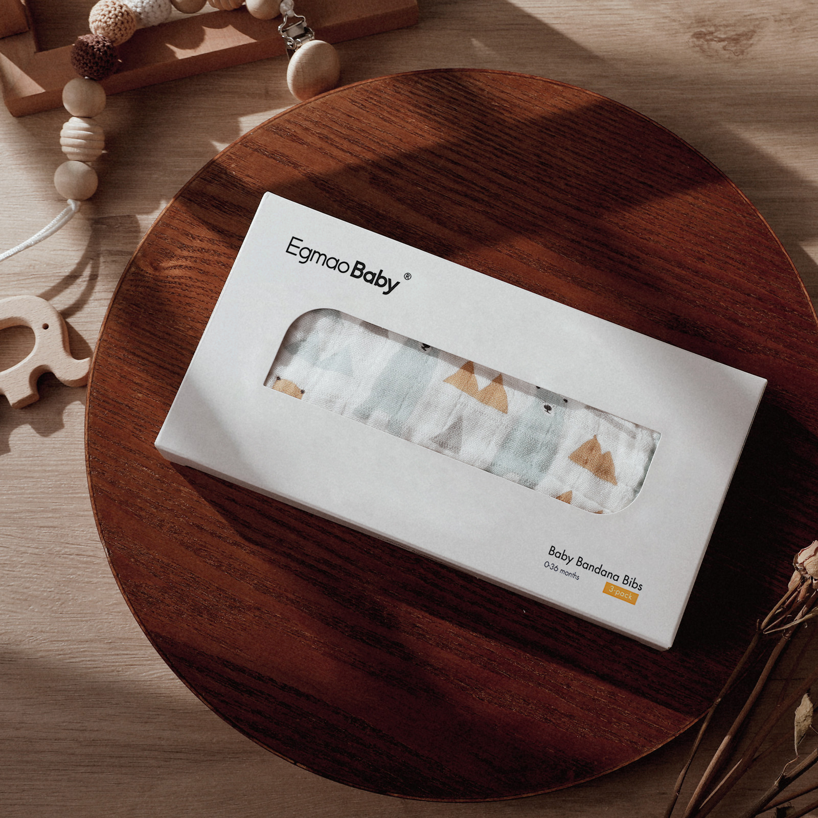 Hedgehog | Organic Cotton Muslin Bandana Bibs 3 Pack | 0-36 Months