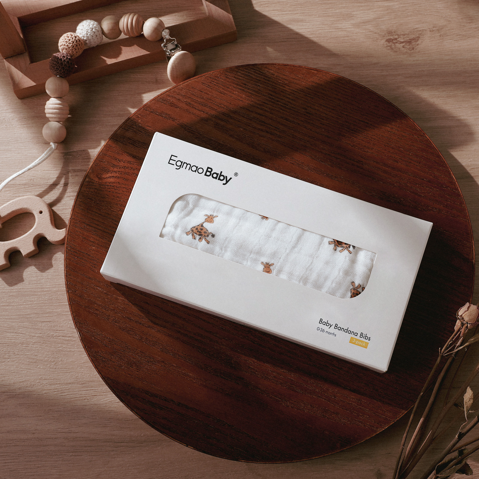 Animal Party | Organic Cotton Muslin Bandana Bibs 3 Pack | 0-36 Months