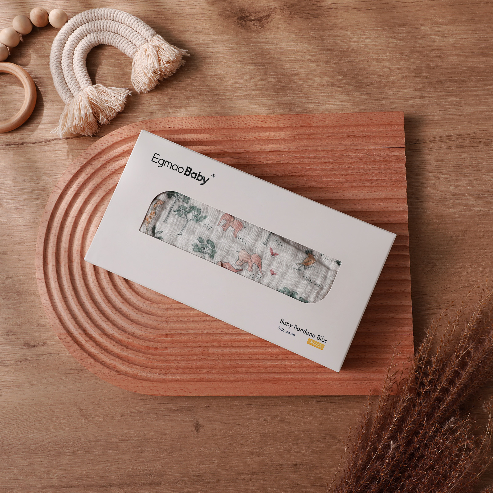 Animal Jungle | Organic Cotton Muslin Bandana Bibs 3 Pack | 0-36 Months