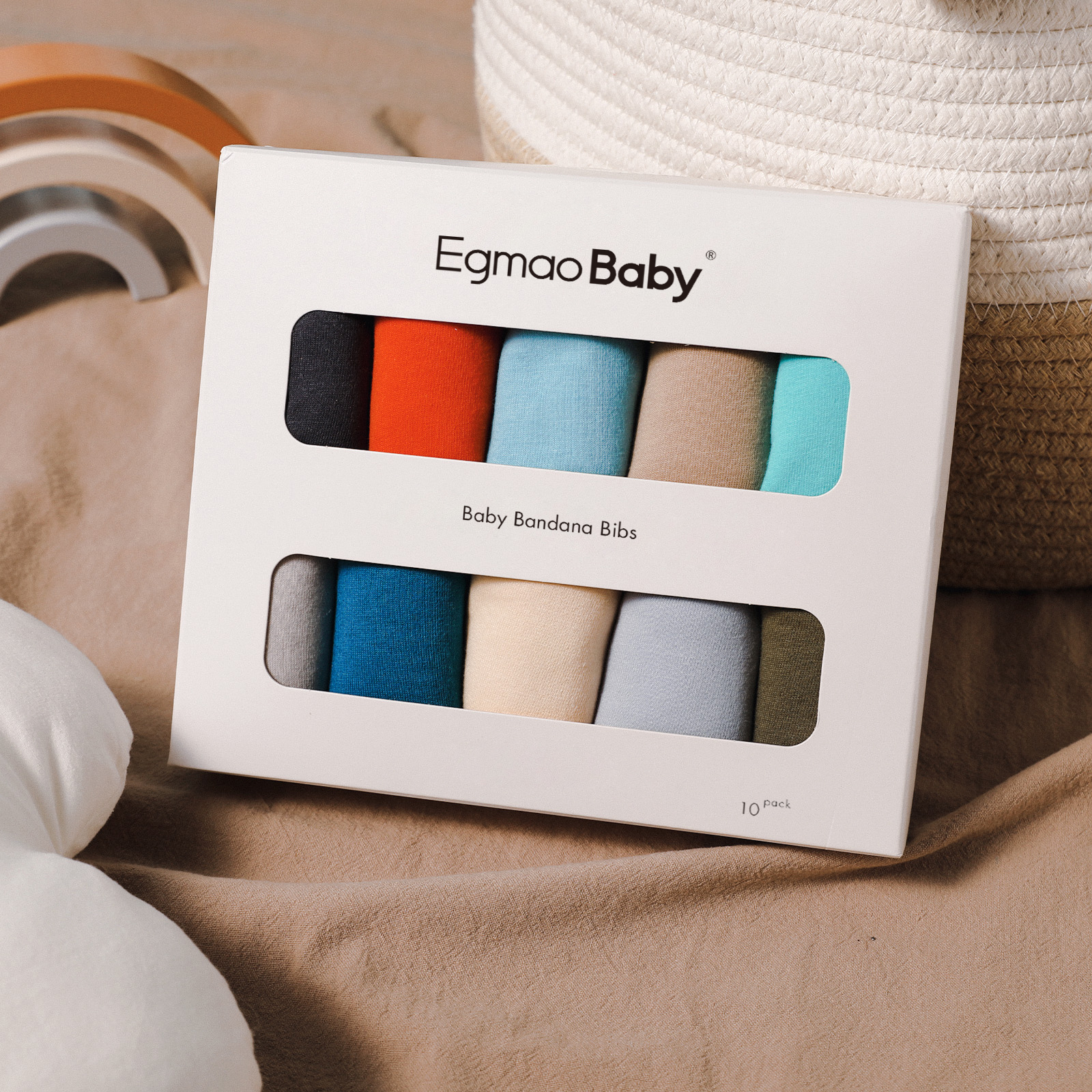 Super Absorbent Bandana Bibs 10 Pack - Retro