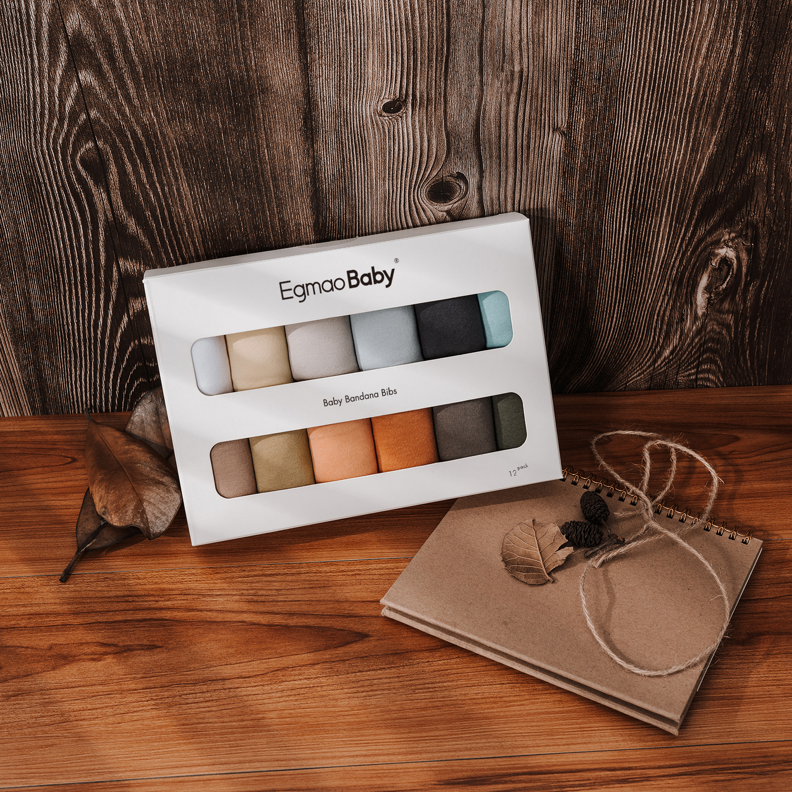 Super Absorbent Bandana Bibs 10 Pack - Brown