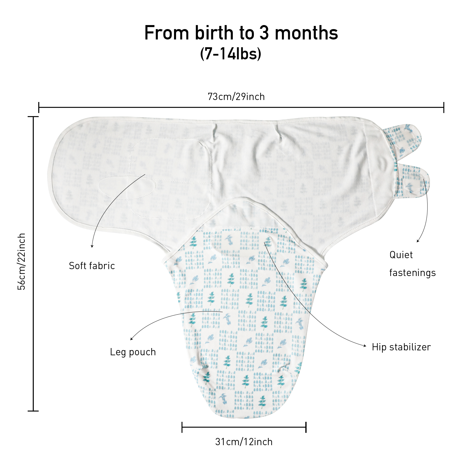 Tropical Dino | LyricHom baby Swaddle 0-3 Months 3 Pack