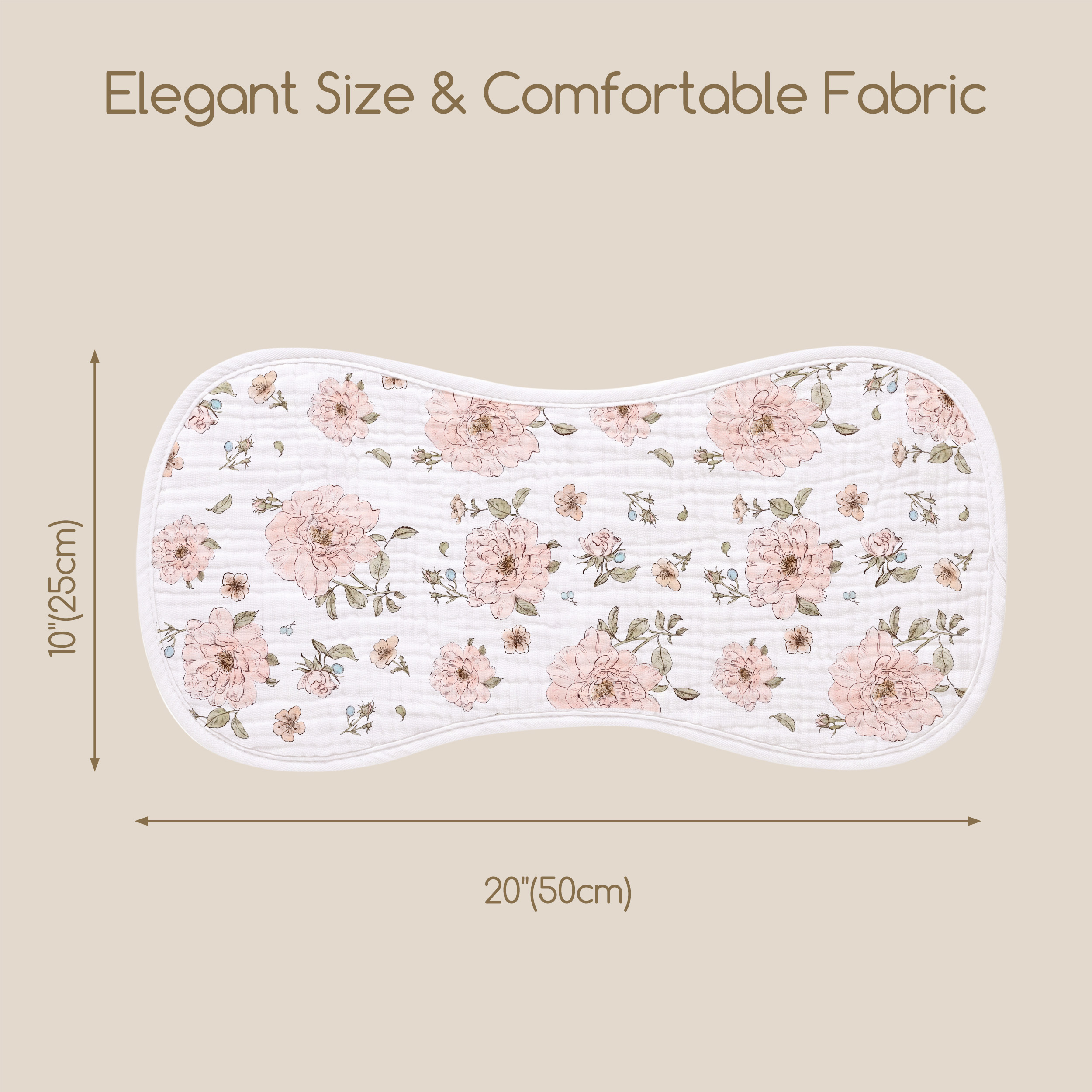 Organic Muslin Cotton Burp Cloths 6 Pack -  Pink Floral Plaid