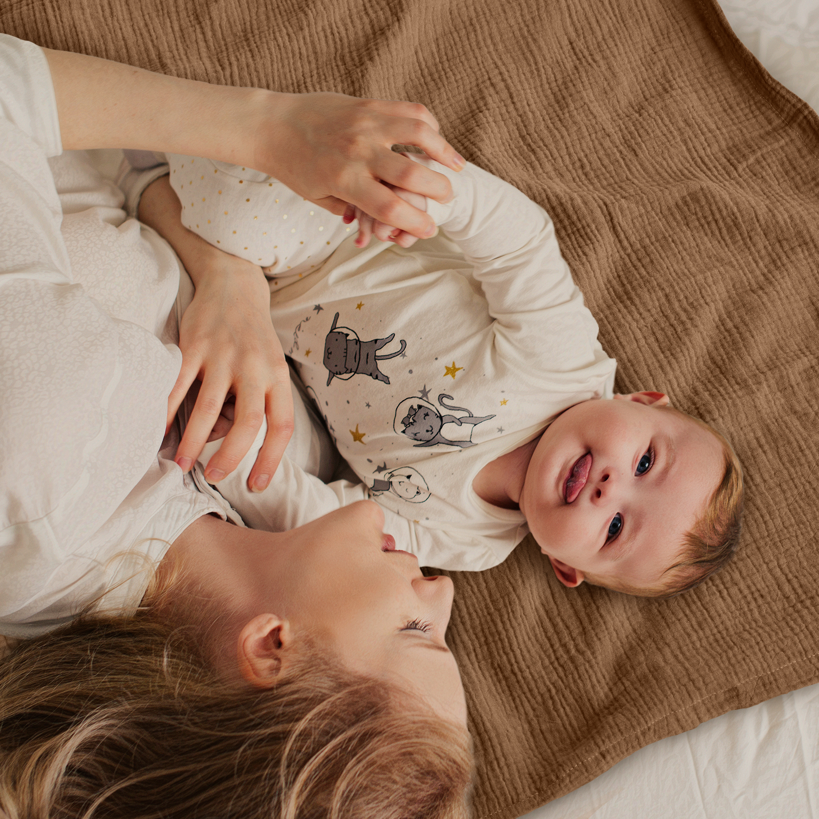 Starry | Muslin and Fleece Plush Dot Blanket | 30''*40''
