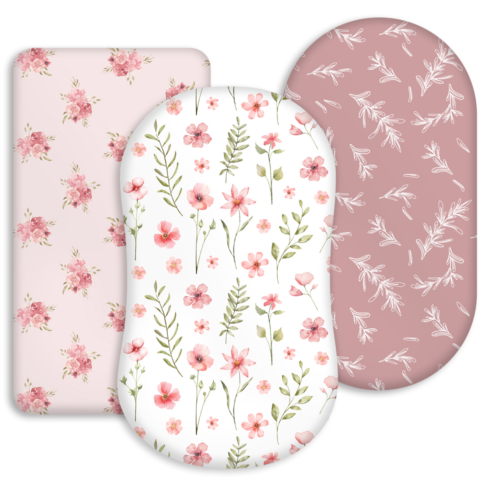 Flowering | Bassinet Sheets 3-Pack | 17*33''