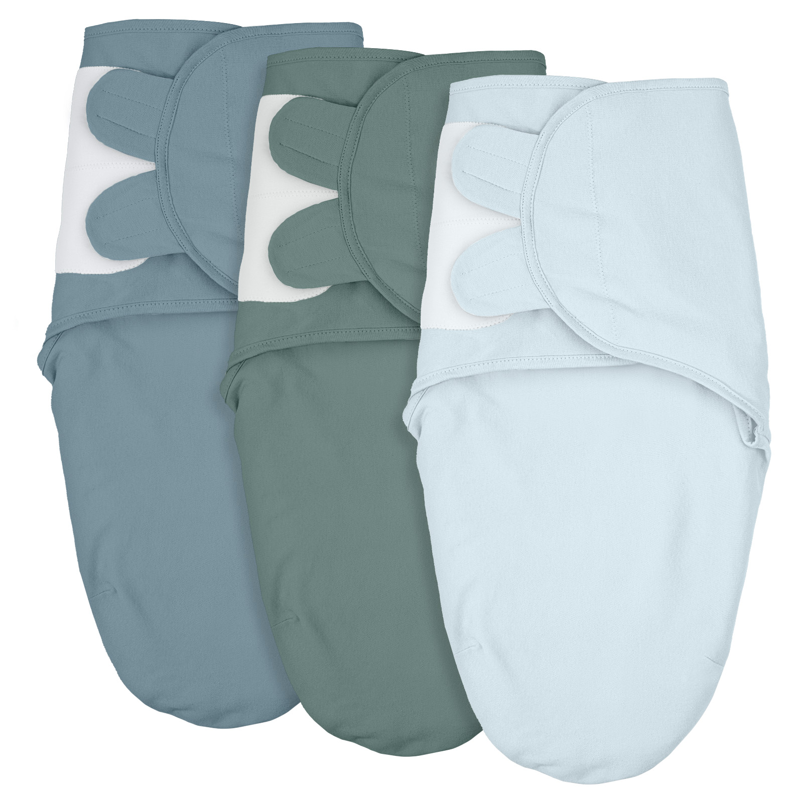 Tranquil Blue | Baby Swaddle 3 Pack | 0-3 Months
