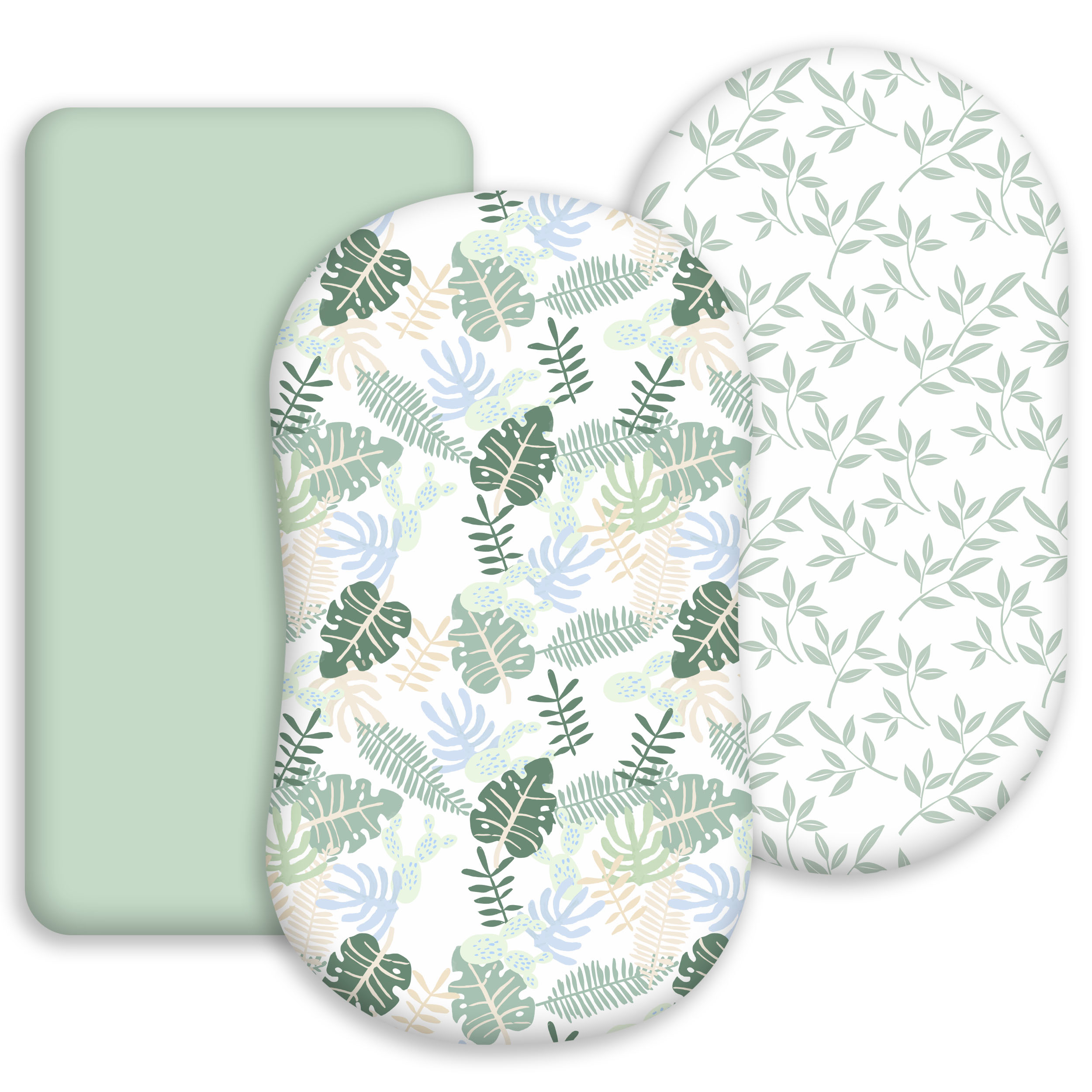 The Summer of Monstera | Bassinet Sheets 3-Pack | 17*33''